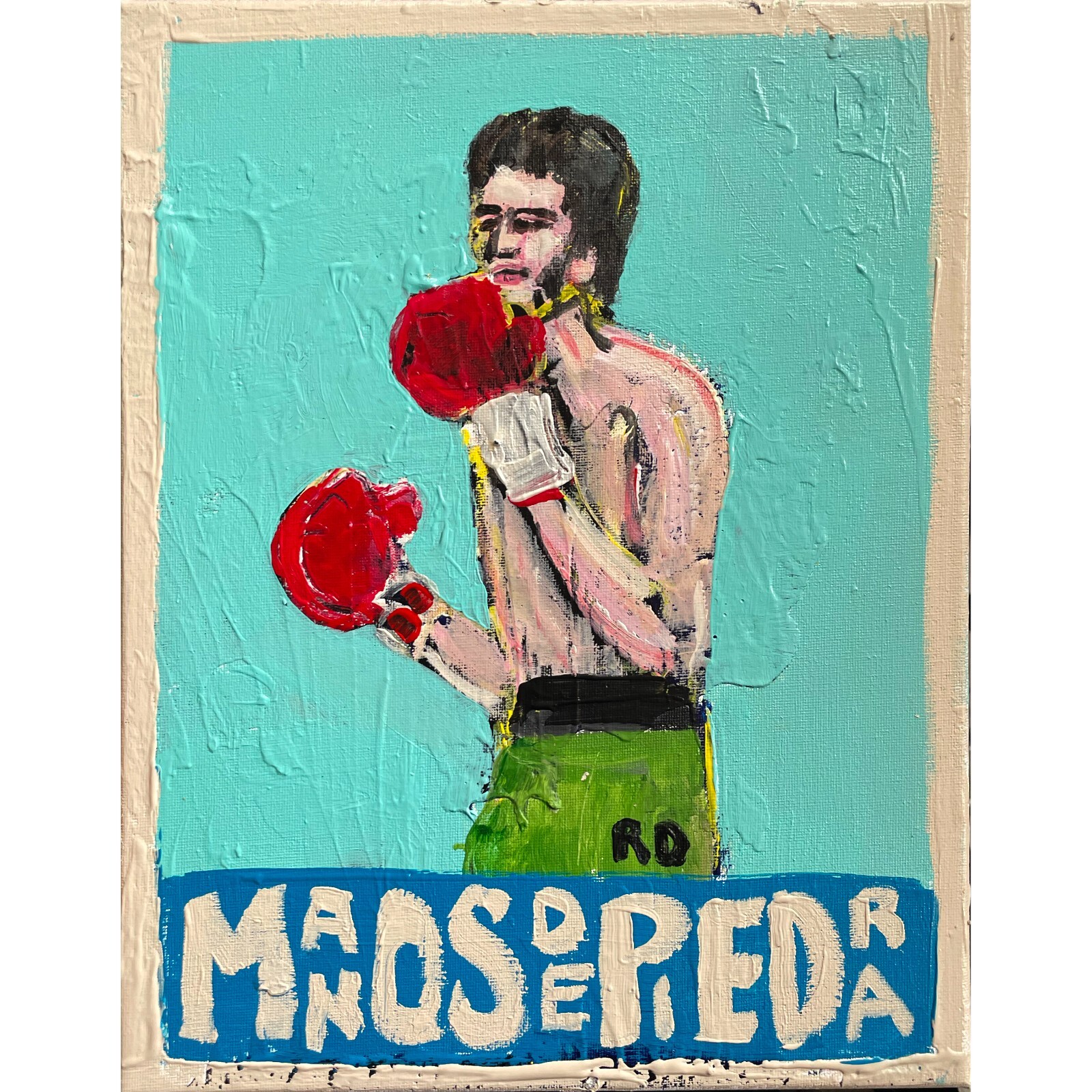 Roberto Duran – Acrylic on Canvas 11x14in @elsantosworld Sergio Santos Original