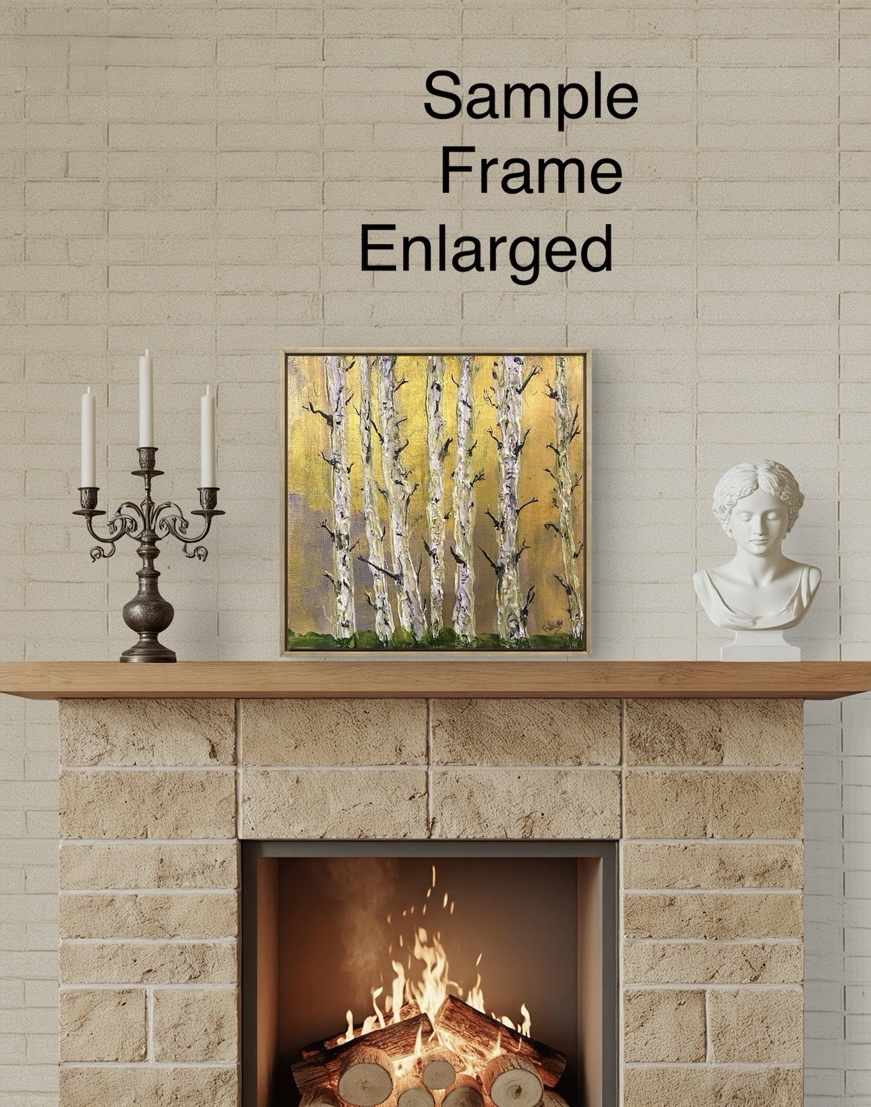 Aspen Gold Landscape Impression 12×12 ABSTRACT IMPRESSIONISM ORIGINAL Canvas ART