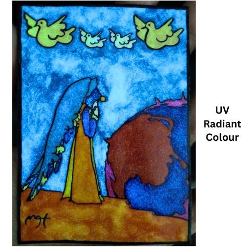 PETER MAX 1971 «Postrations» signed Pop Art Acrylic UV Radiant Hand Painting NEW