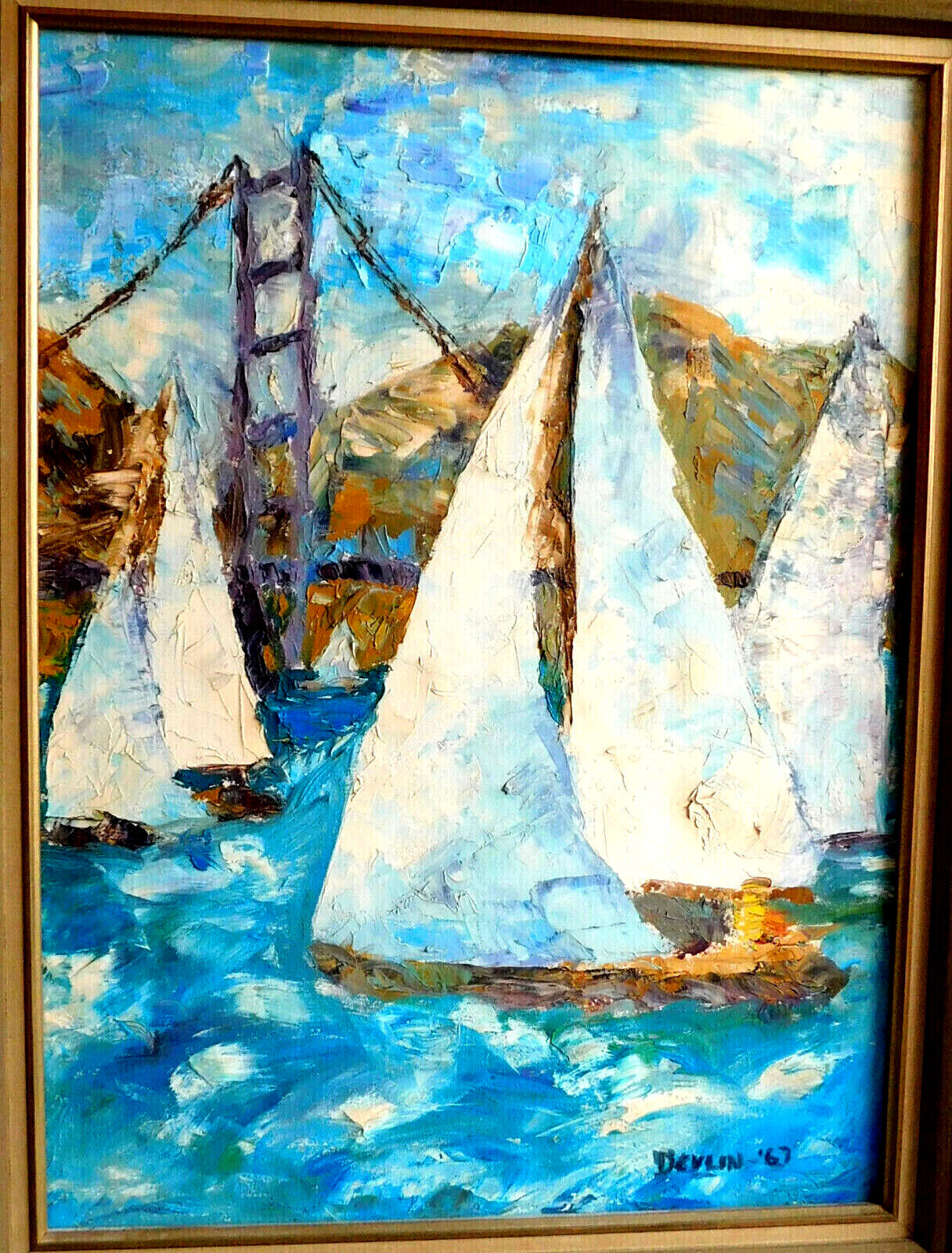 NOTED AMERICAN DEVLIN WILSON FINE VINTAGE ORIGINAL IMPRESSIONISM OIL PAINTING