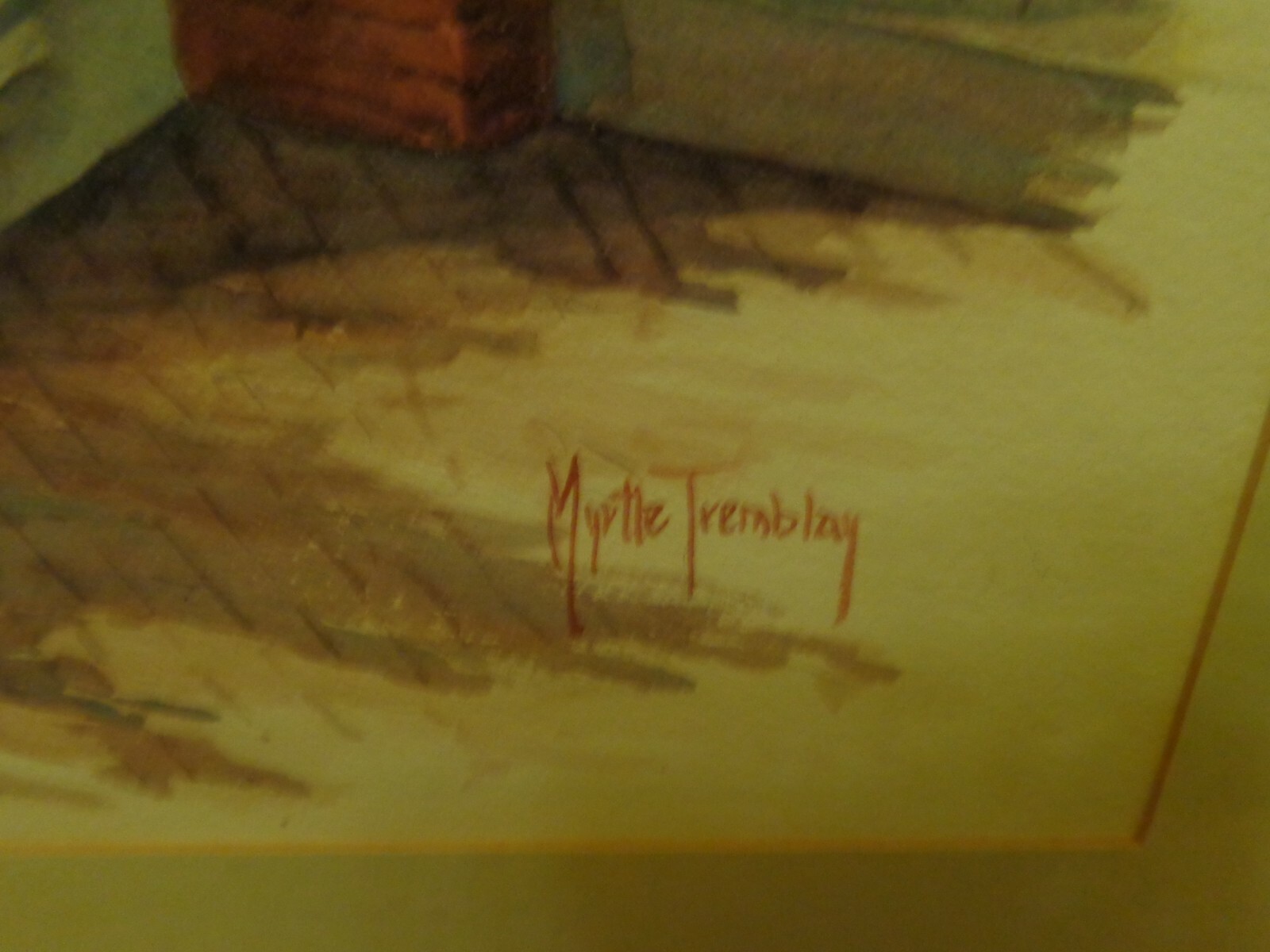 Myrtle Tremblay (1908-2011) Watercolor on Paper Painting of a City House