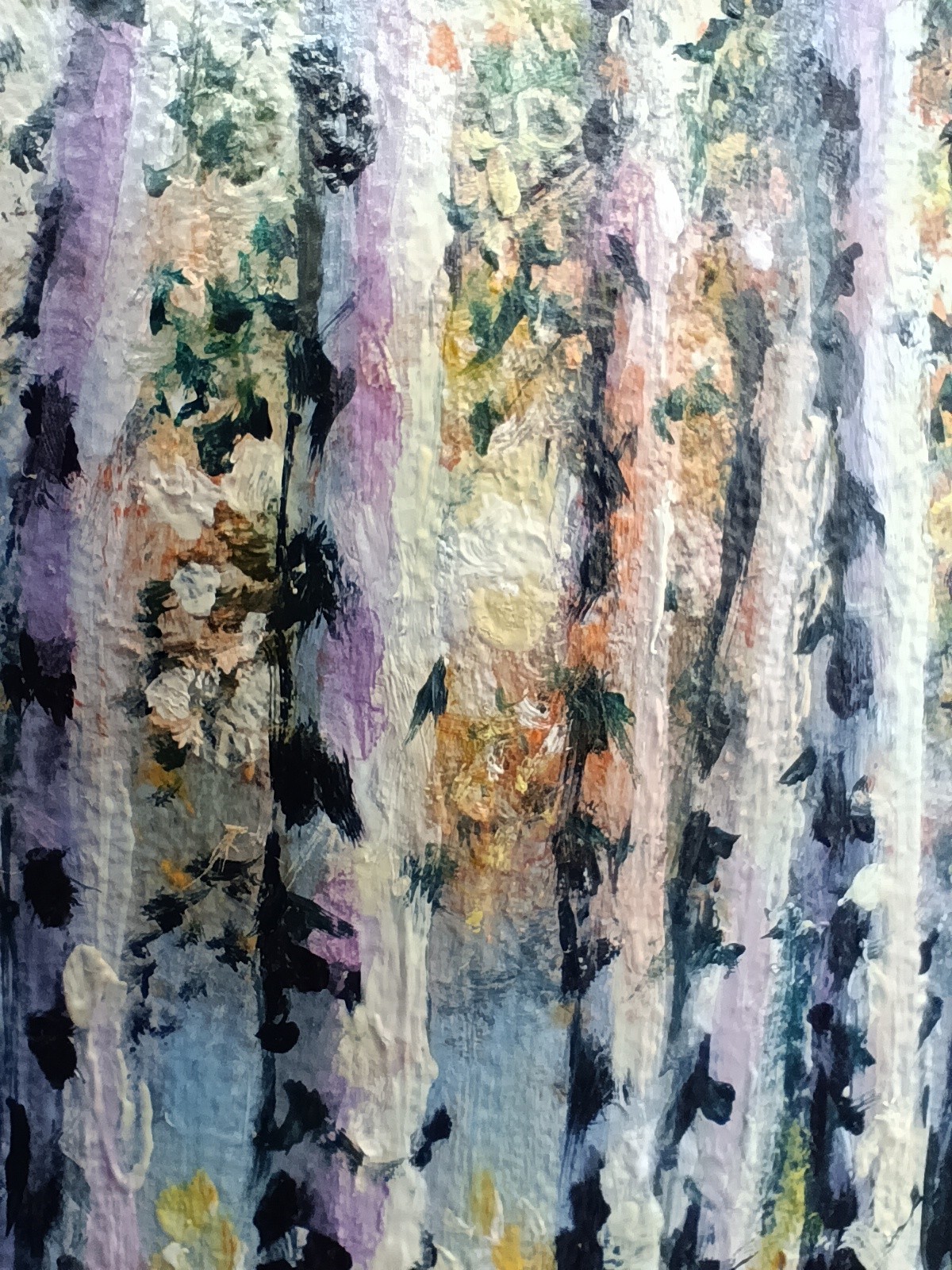 Birch Trees Original Oil Painting 4×6 Framed Signed Forest Landscape Wall Art
