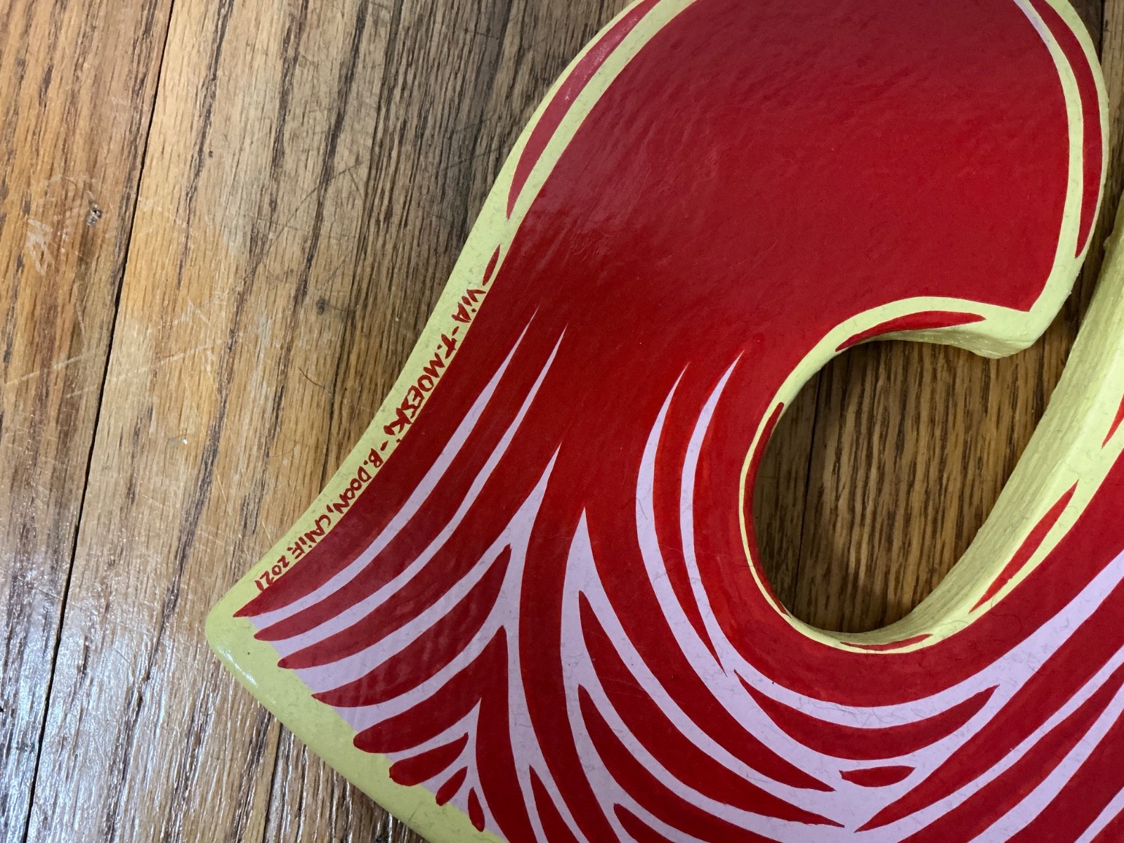 Thomas Campbell “WAVES” original painted wood (2021) Barry McGee Surf Santa Cruz