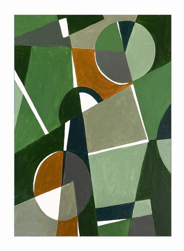 Original Abstract Art Geometric Painting 16×20 Canvas Modern Wall Art Home Decor