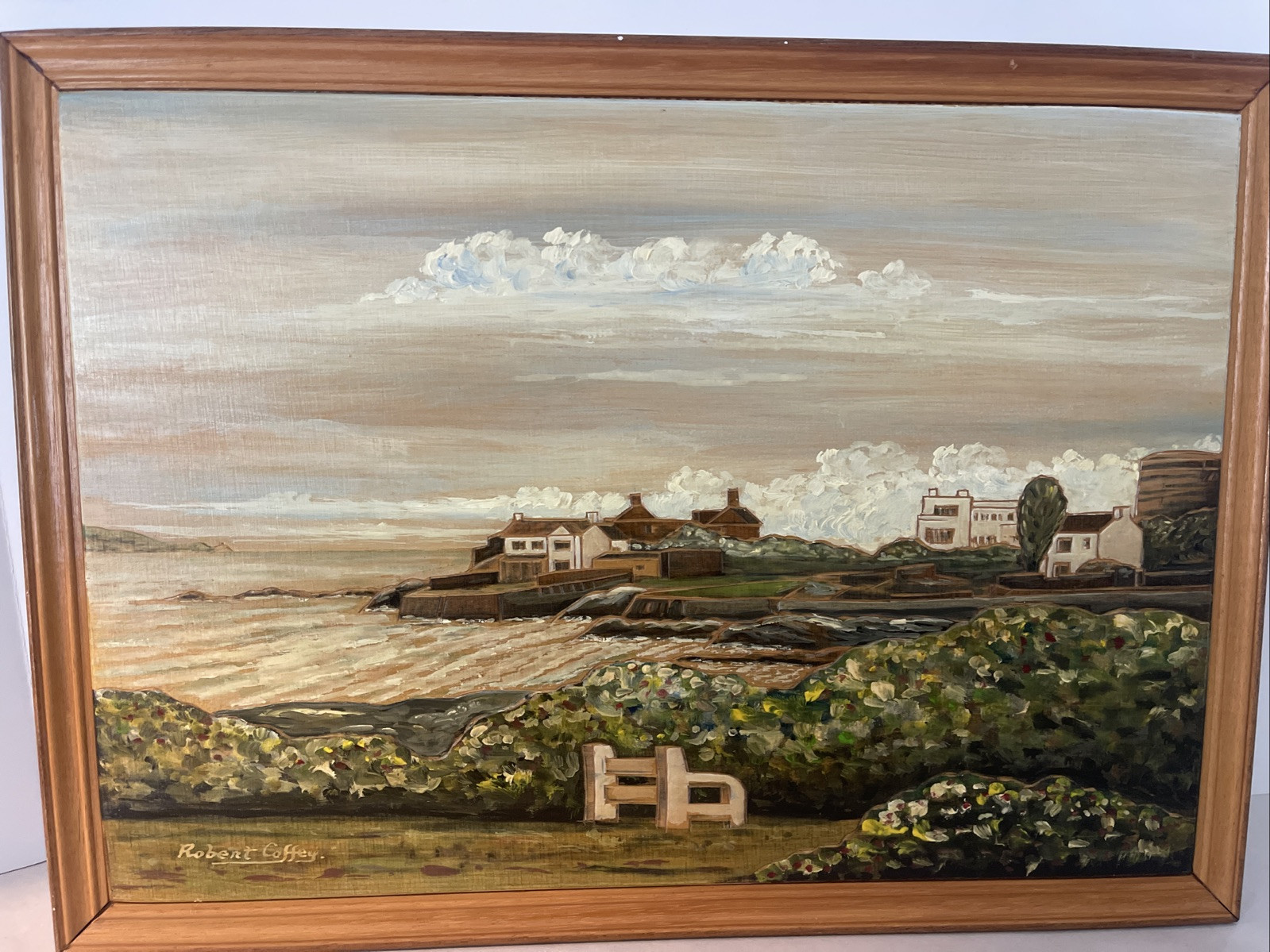Robert Coffey 3-D Painting “Ayers House Sandycove Ireland” 1984 Signed 18×13”