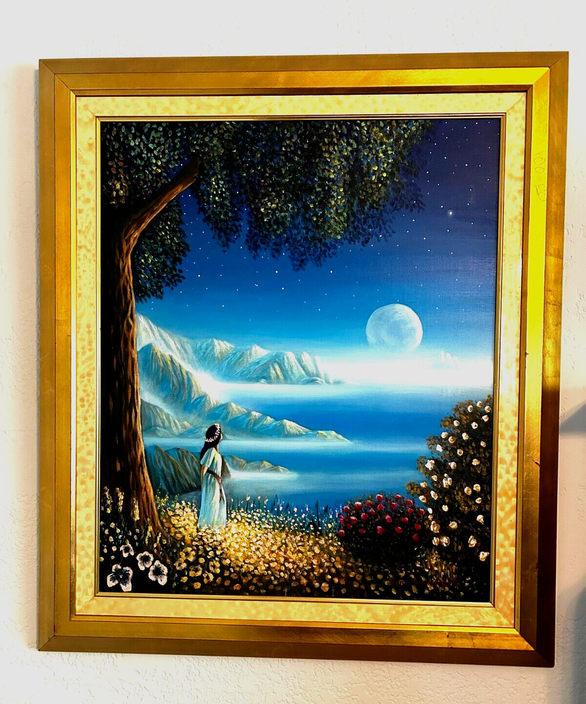 Original Art Benny Anderson 1984 The Garden Of Quiet Dreams Canvas 19.5 x 24 «