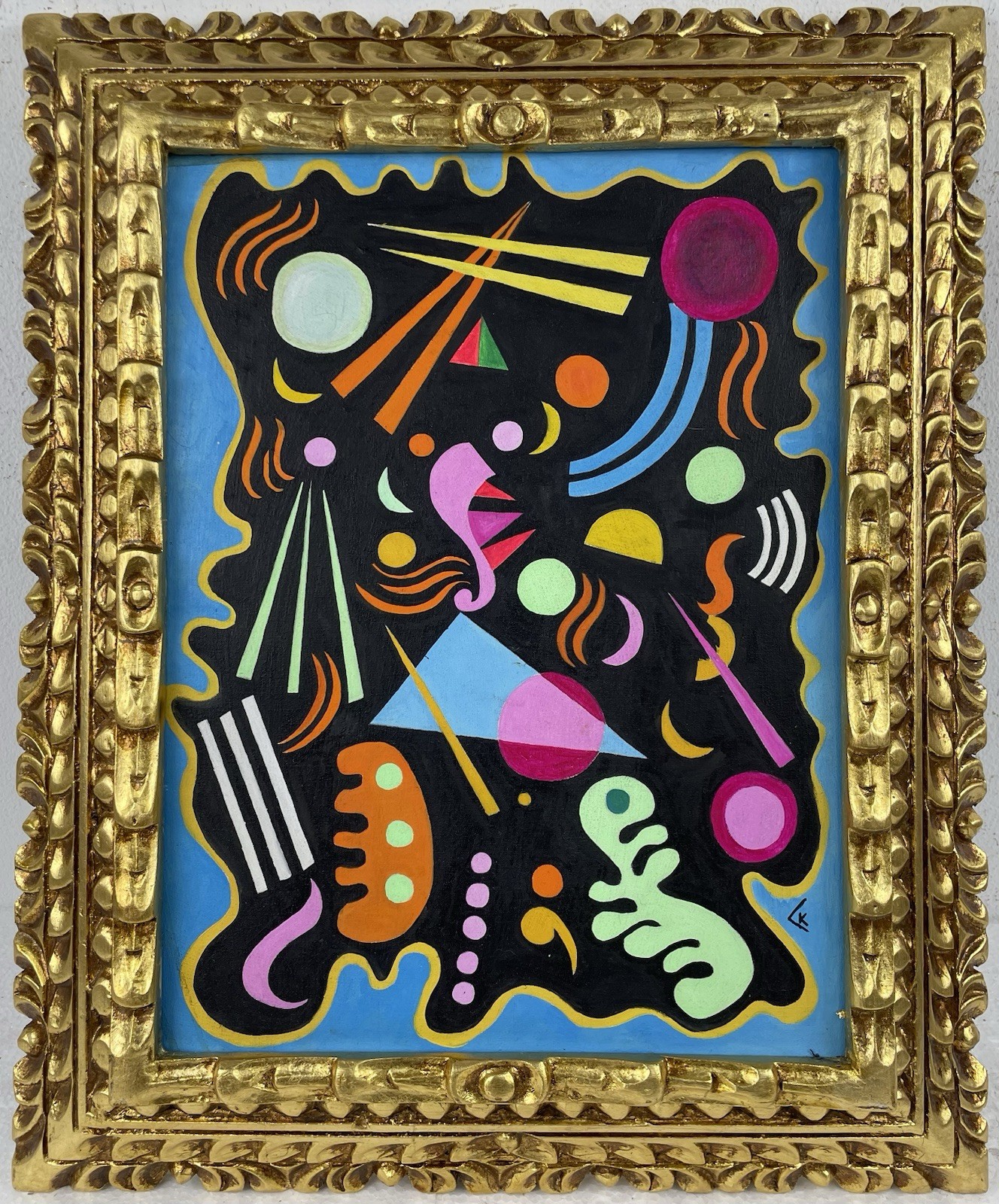 Wassily Kandinsky Oil On Canvas (Handmade) signed and stamped Framed