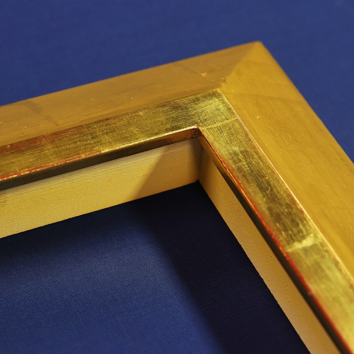 Contemporary Profile Picture Frame Gilded in 22K Gold Leaf By Frame Masters USA
