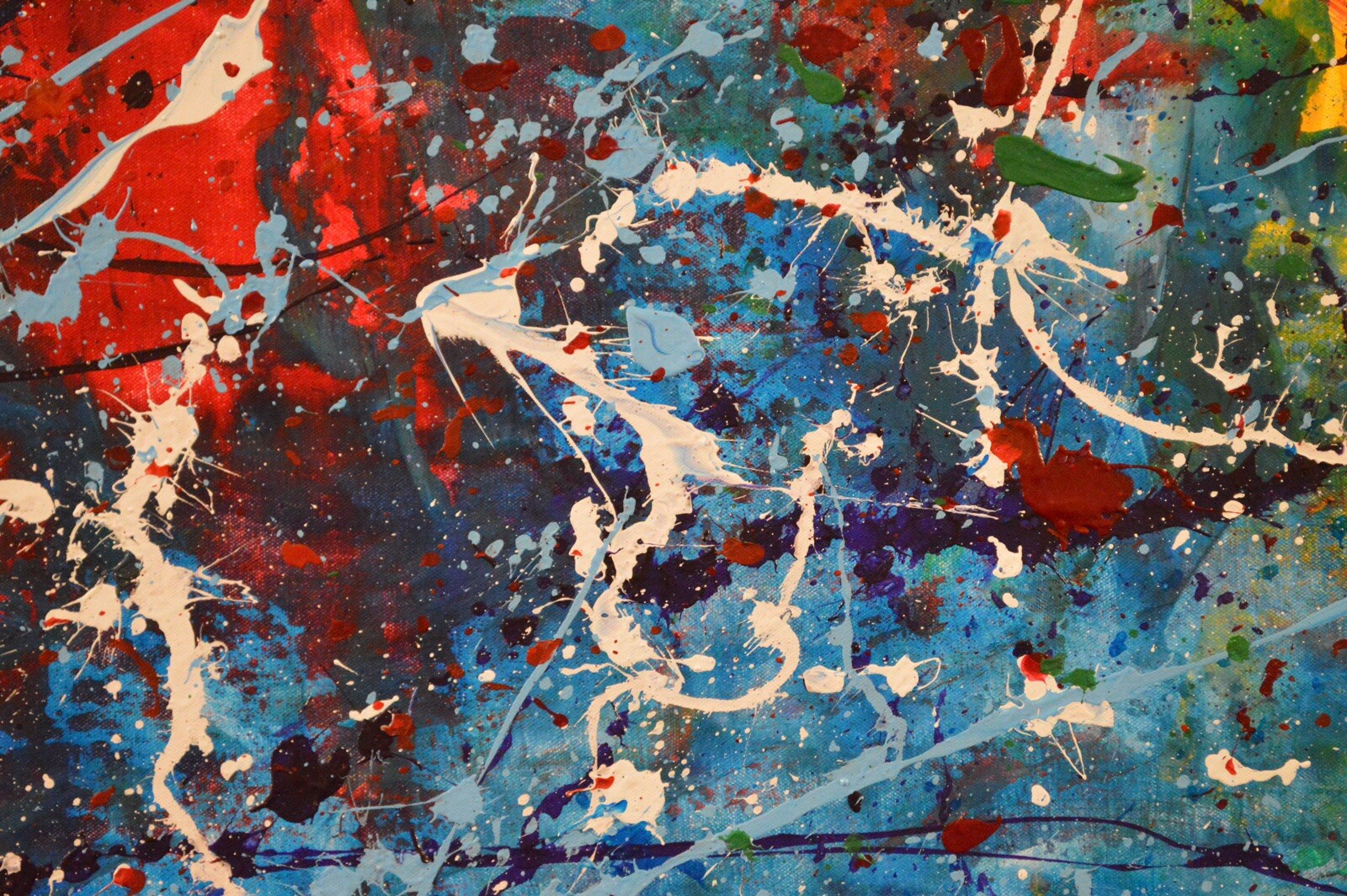 Pollock/Richter style￼ Professional Painting 81” X 62”(6ft 9in)Abstract Modern