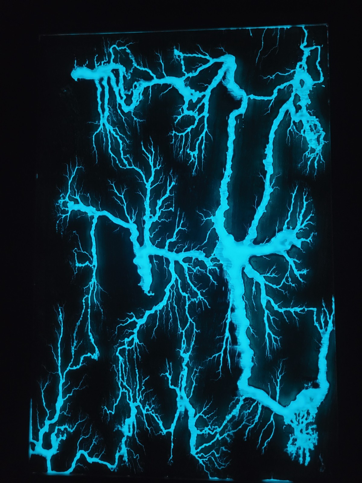 Handmade Fractal Burn Resin Art