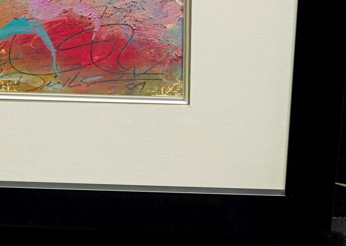 Mark Dickson UNTITLED Mix Media,Pastel and Watercolor Abstract Hand Signed