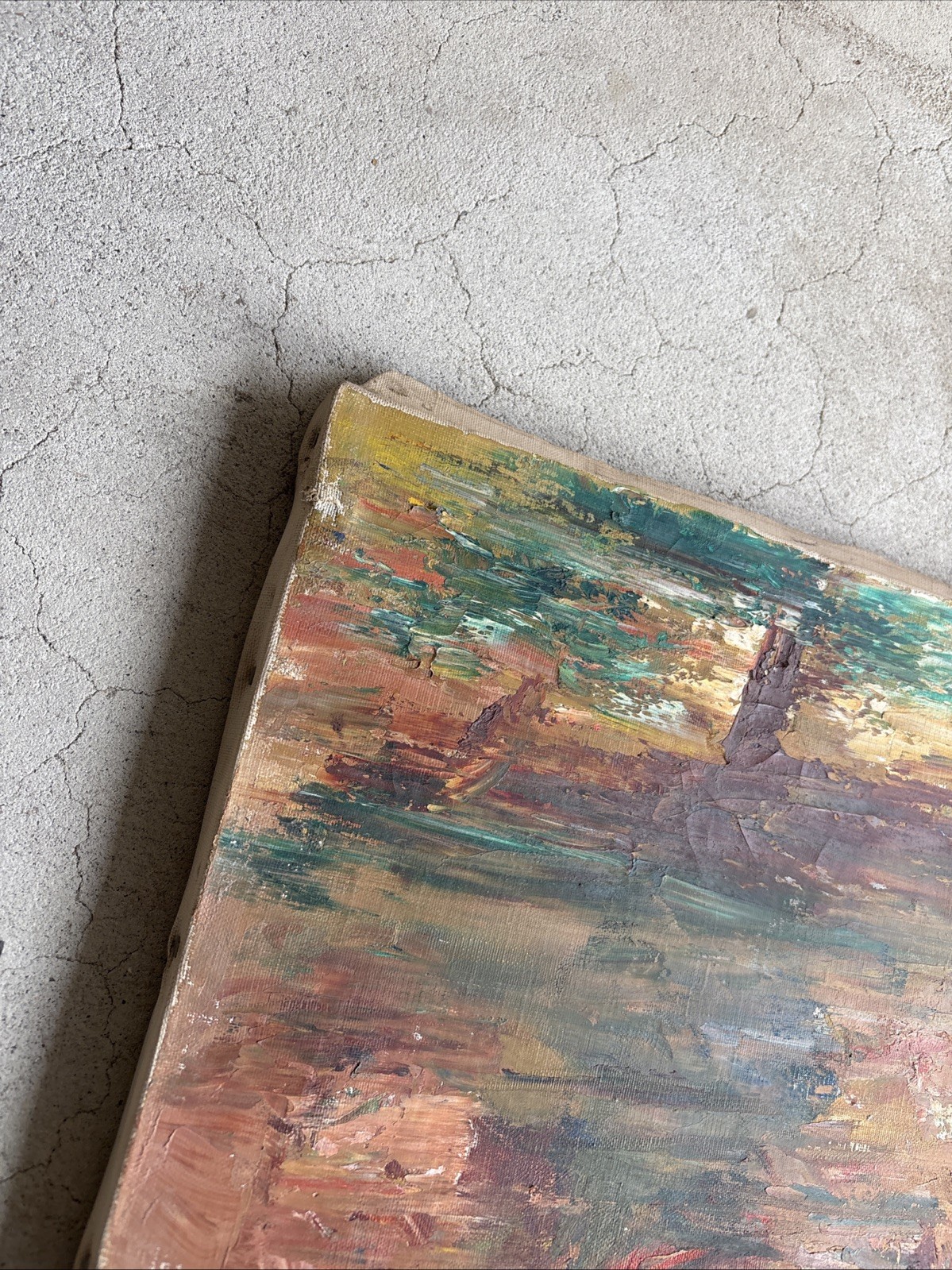 MICHAEL MULHERN (1940-2012) Oil Panting On Canvas 24”x18” Brutalist No Frame