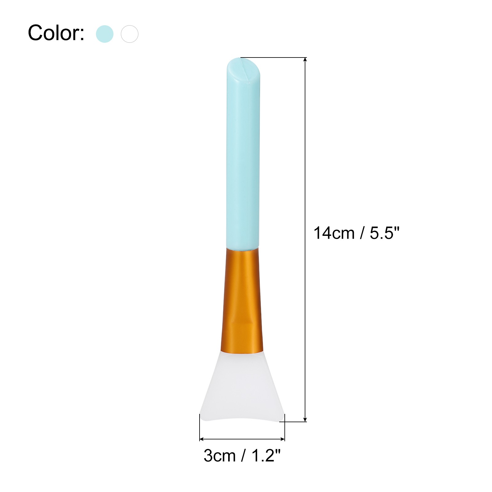 Silicone Epoxy Brushes White, Blue Applicator DIY Brush, Pack of 2