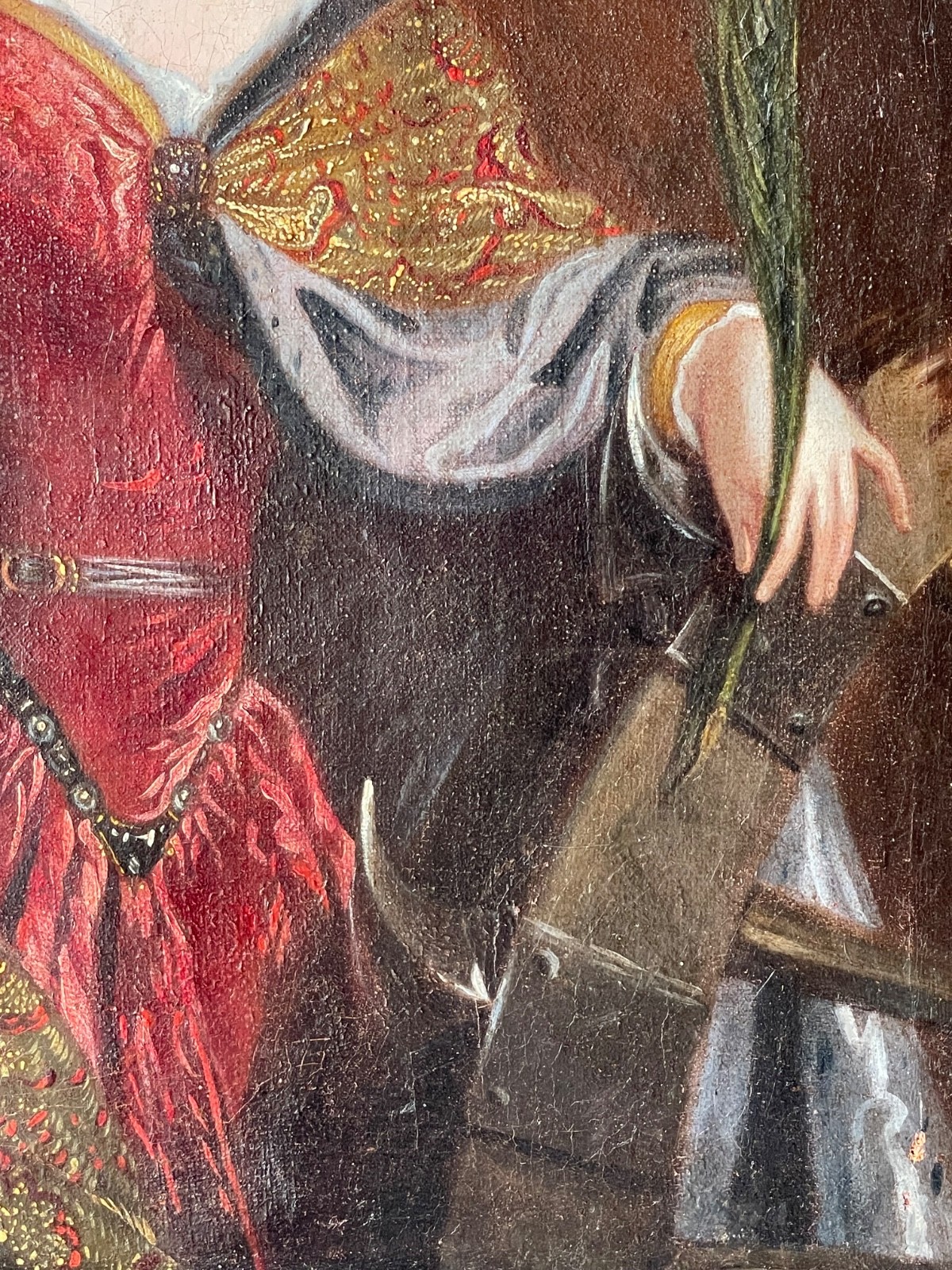 17th Century Baroque – Portrait of Saint Catherine Alexandria Oil on Canvas