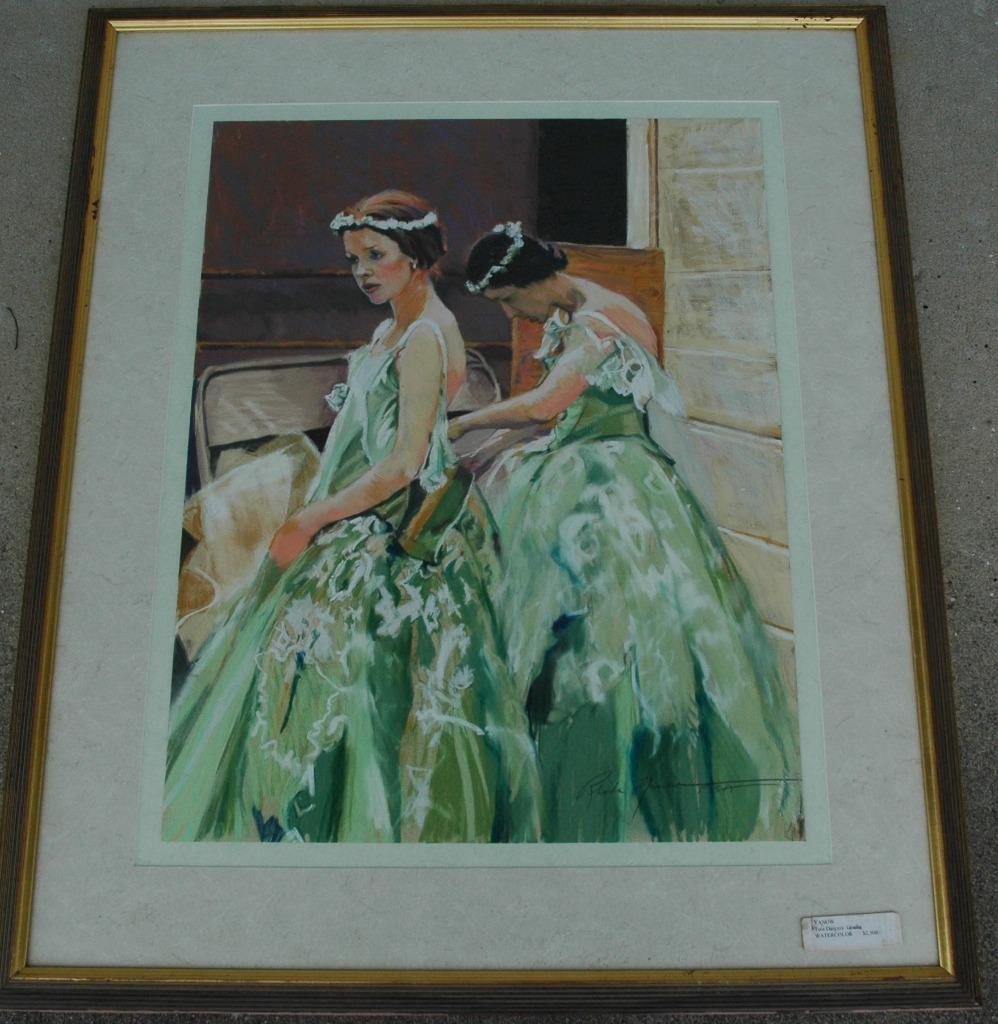 Beautiful Watercolor Titled «Two Dancers» by New Jersey Artist Rhoda Yanow