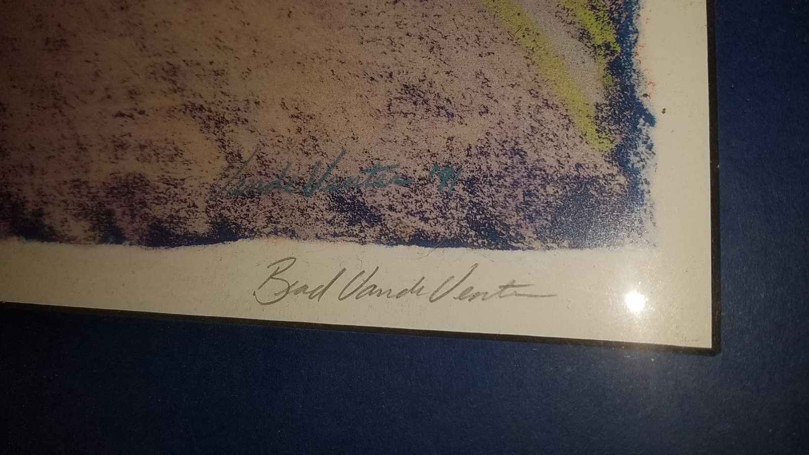 Large Brad Vanderventer Original Chalk on Cotton Paper. and Pencil Signed/Framed