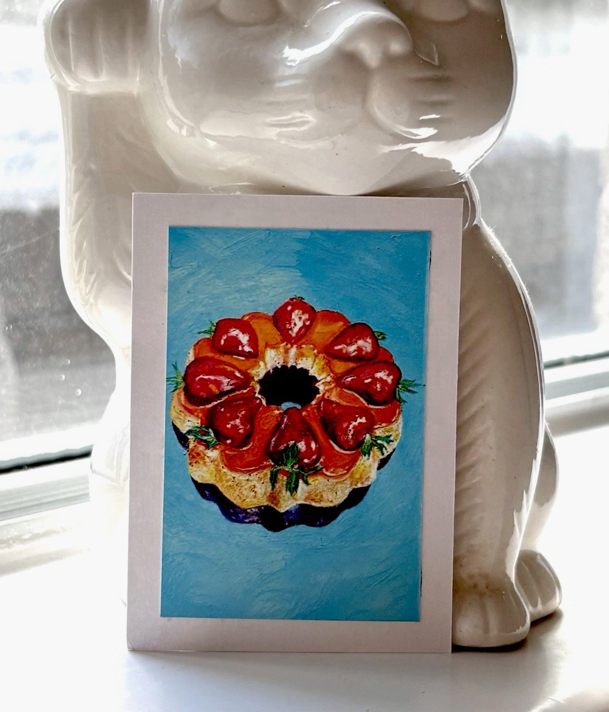 ACEO *Art print of Original Oil Pastel cake drawing (2.5×3.5 inches)