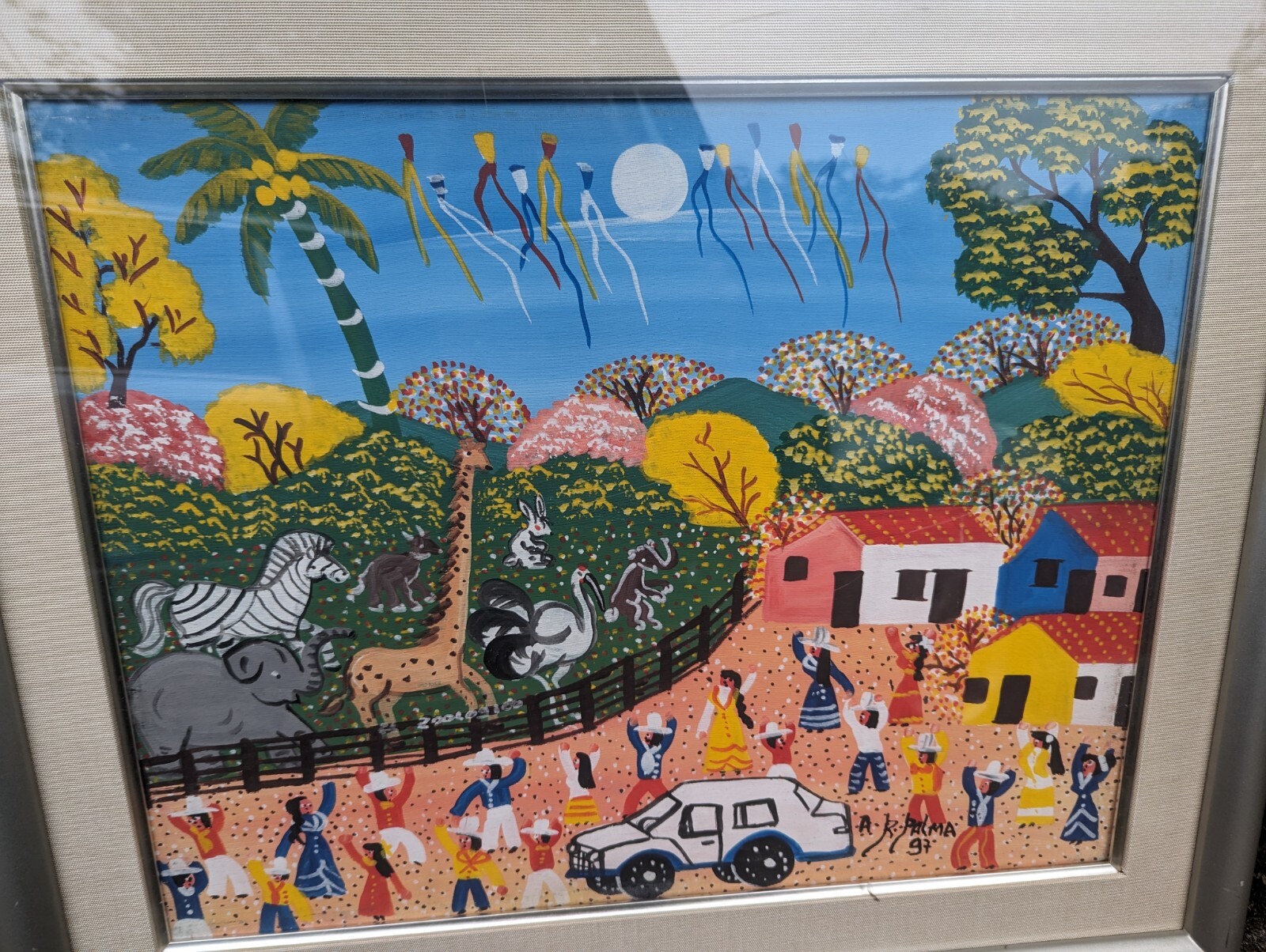Anibal Rafael Palma Original Signed Acrylic On Canvas Painting