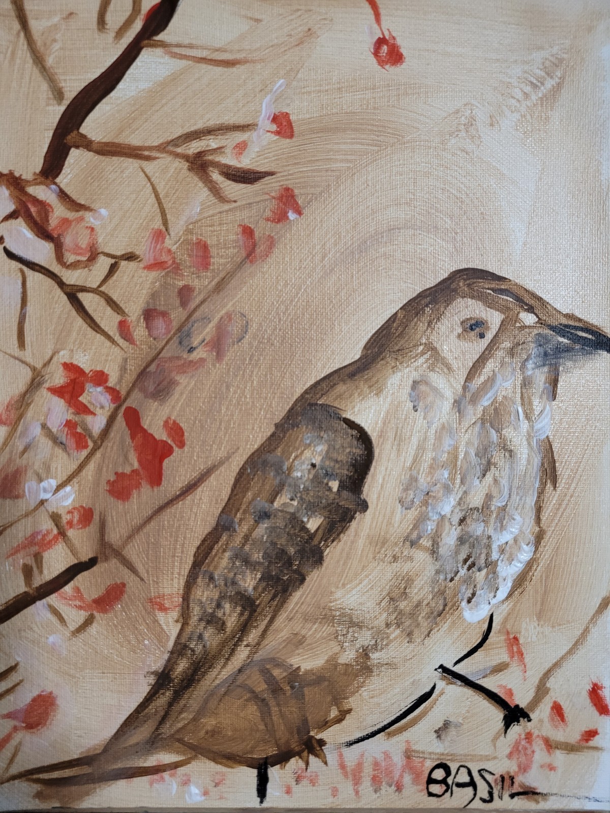Songbird Neo Expressionism Original Artwork on Canvas