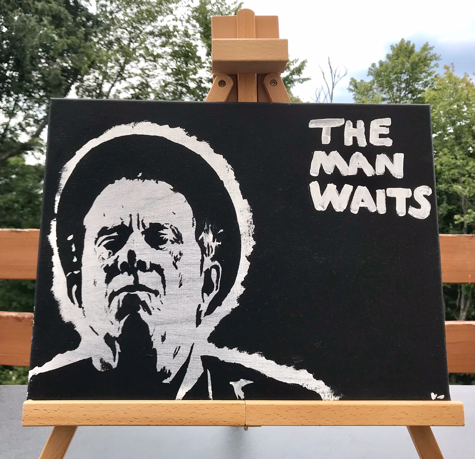 Tom Waits Pop Art «Tom’s Diner» 12×16 ORIGINAL Canvas Music Actor