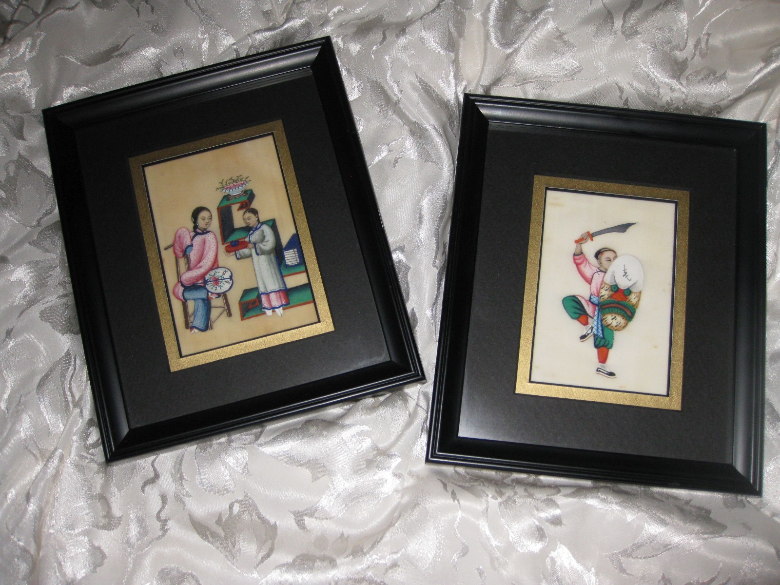 Vintage Original Asian Art Over 100 Years Old ~ Lot of three (3) offered here.
