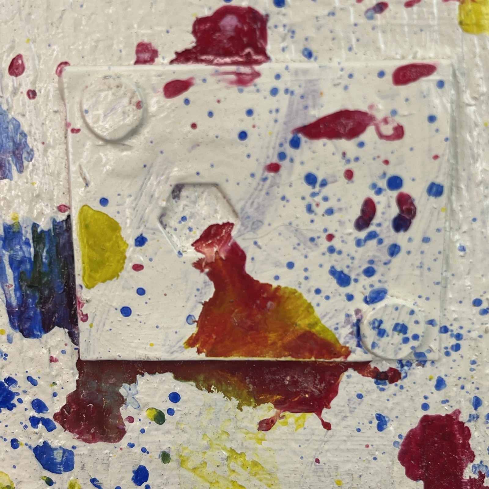 Original Abstract Painting Acrylic On Metal And Wood Signed