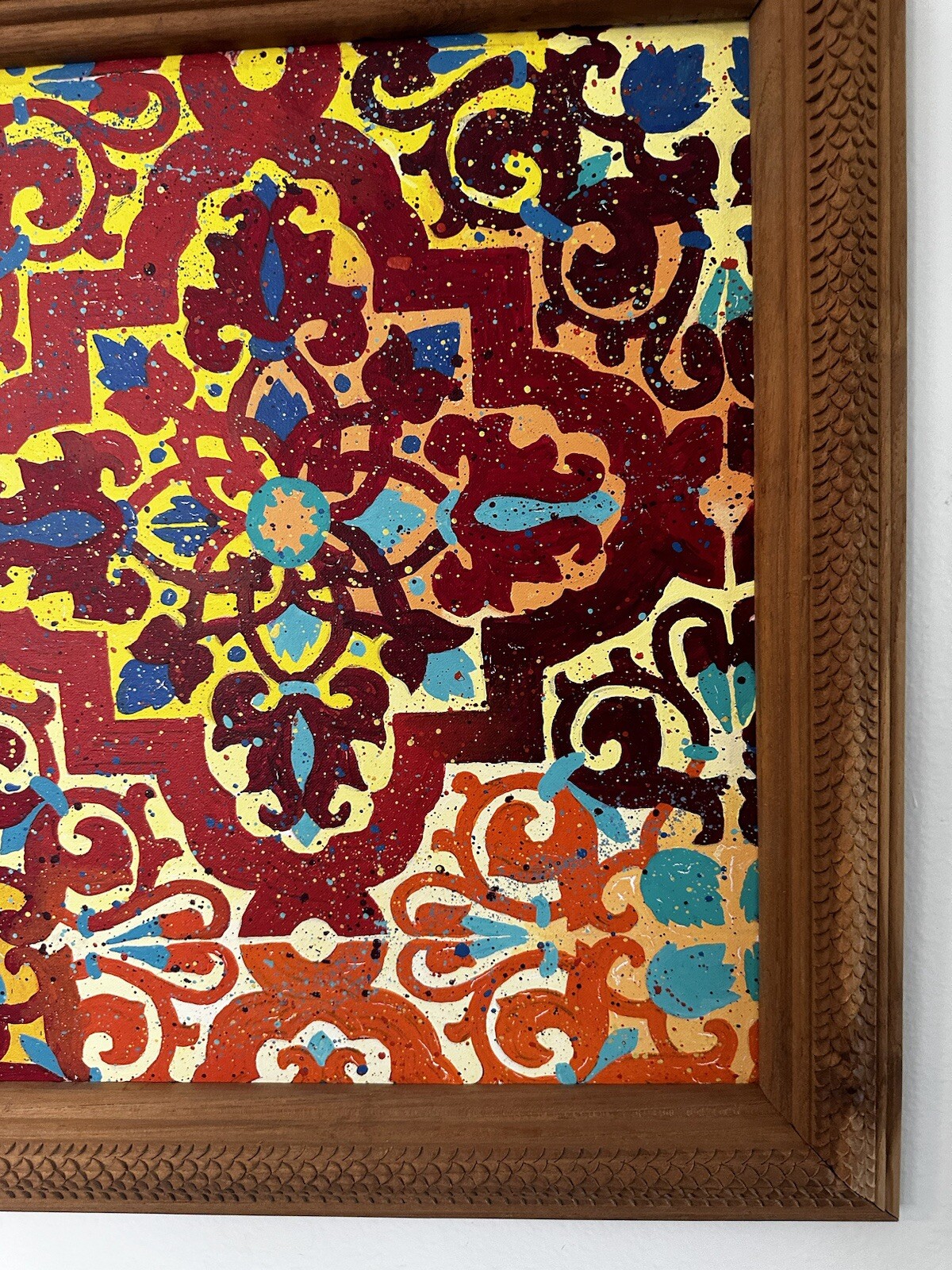21×34 inch «Johnny Davis Abstract Acrylic on Canvas Painting – Original Artwork»