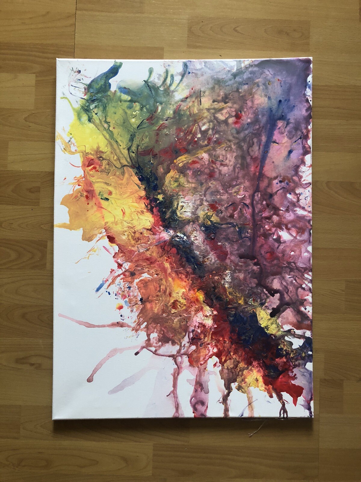 Jackson Pollock Style Large Expressive Canvas Painting Pour Painting Pour Art