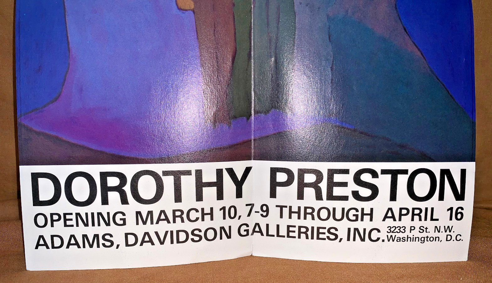 Listed Artist Dorothy Preston Original Painting Woman w Bird & Show Poster