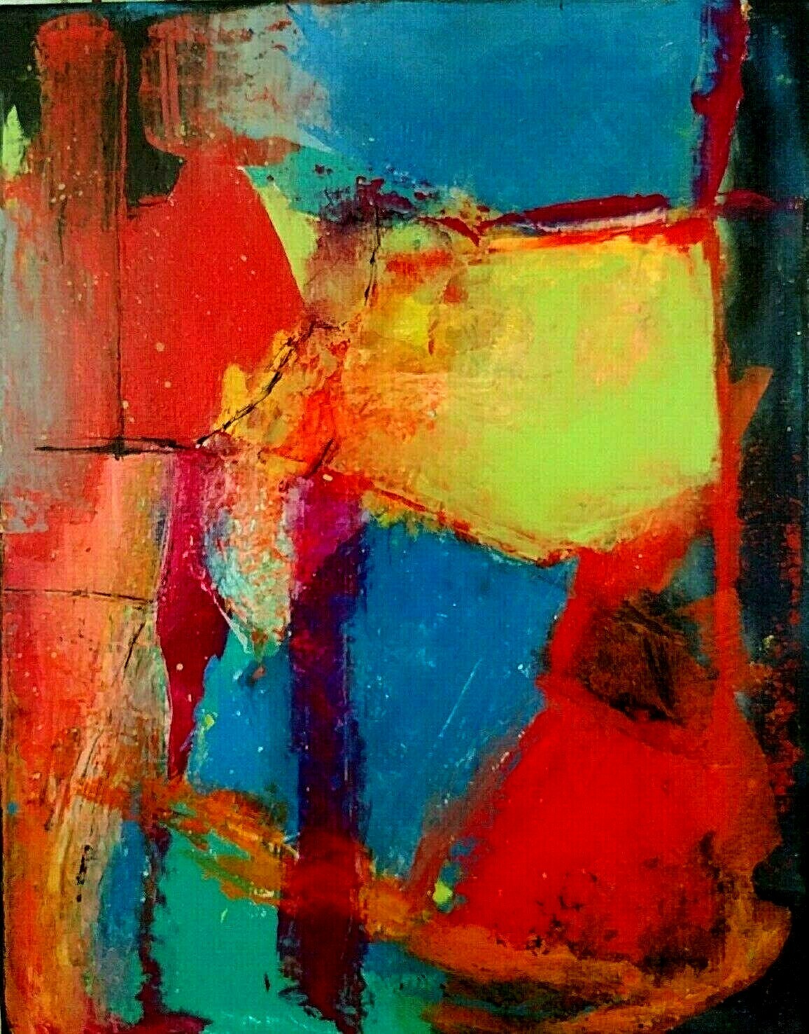 THE COLOR OF MUSIC Abstract Painting on Canvas by artist Allison Reece