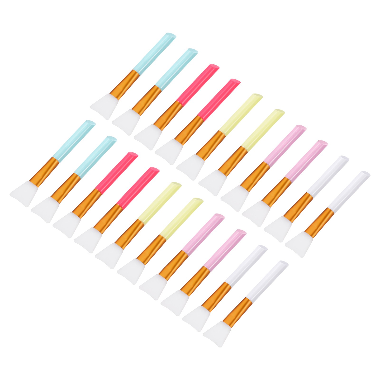 Silicone Epoxy Brushes 5 Color Applicator DIY Brush, Pack of 20