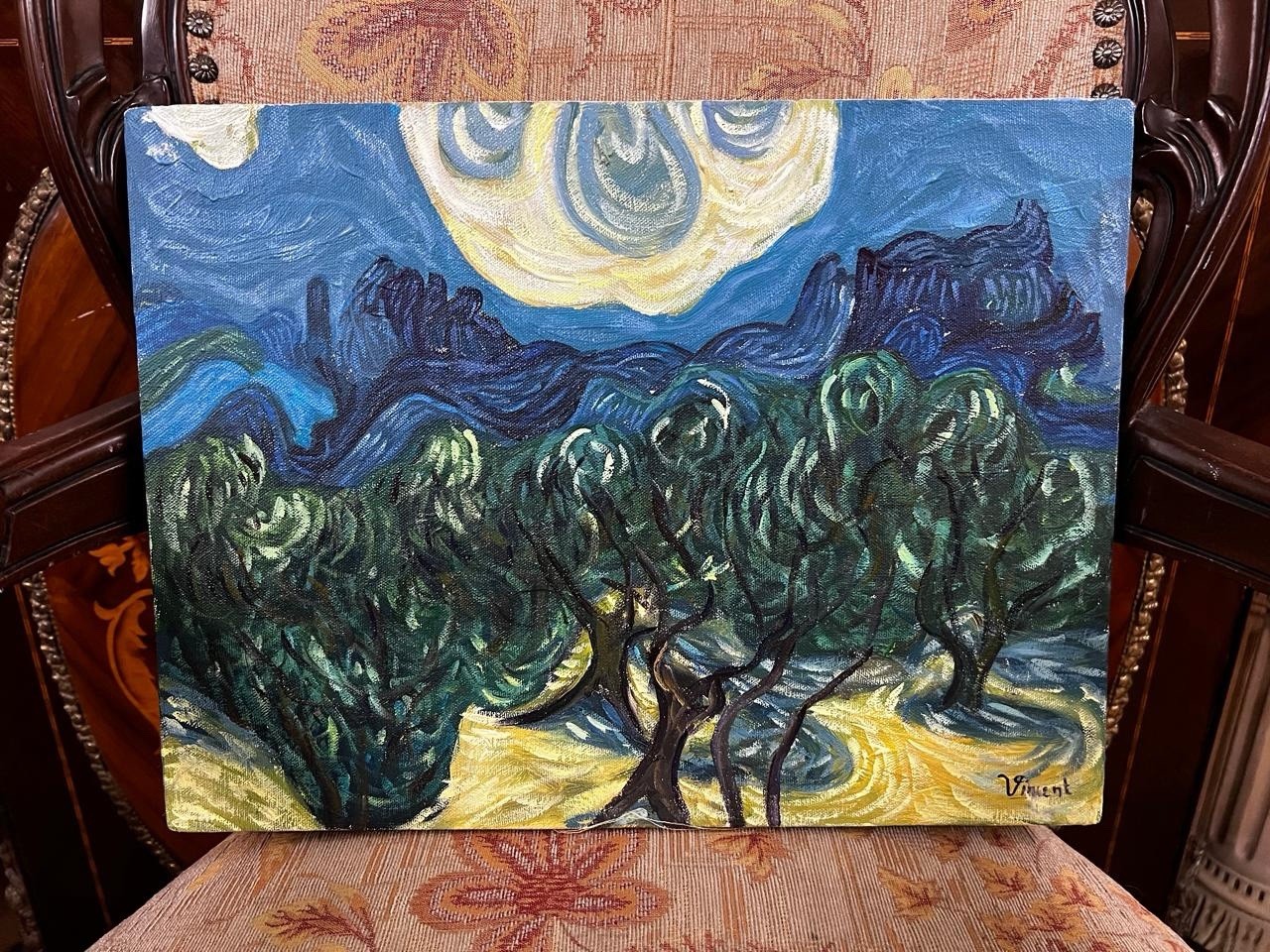 Vincent Van Gogh – Amazing Oil Painting – Signed – Stamped – A1