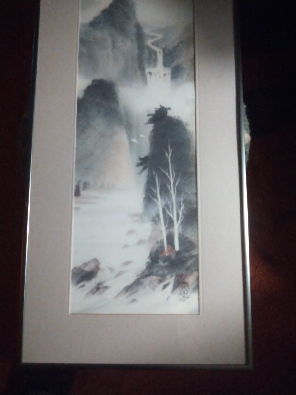 POON TAI TO «Spring Sound» ORIGINAL PAINTING WATERCOLOR ON CHINESE SILK