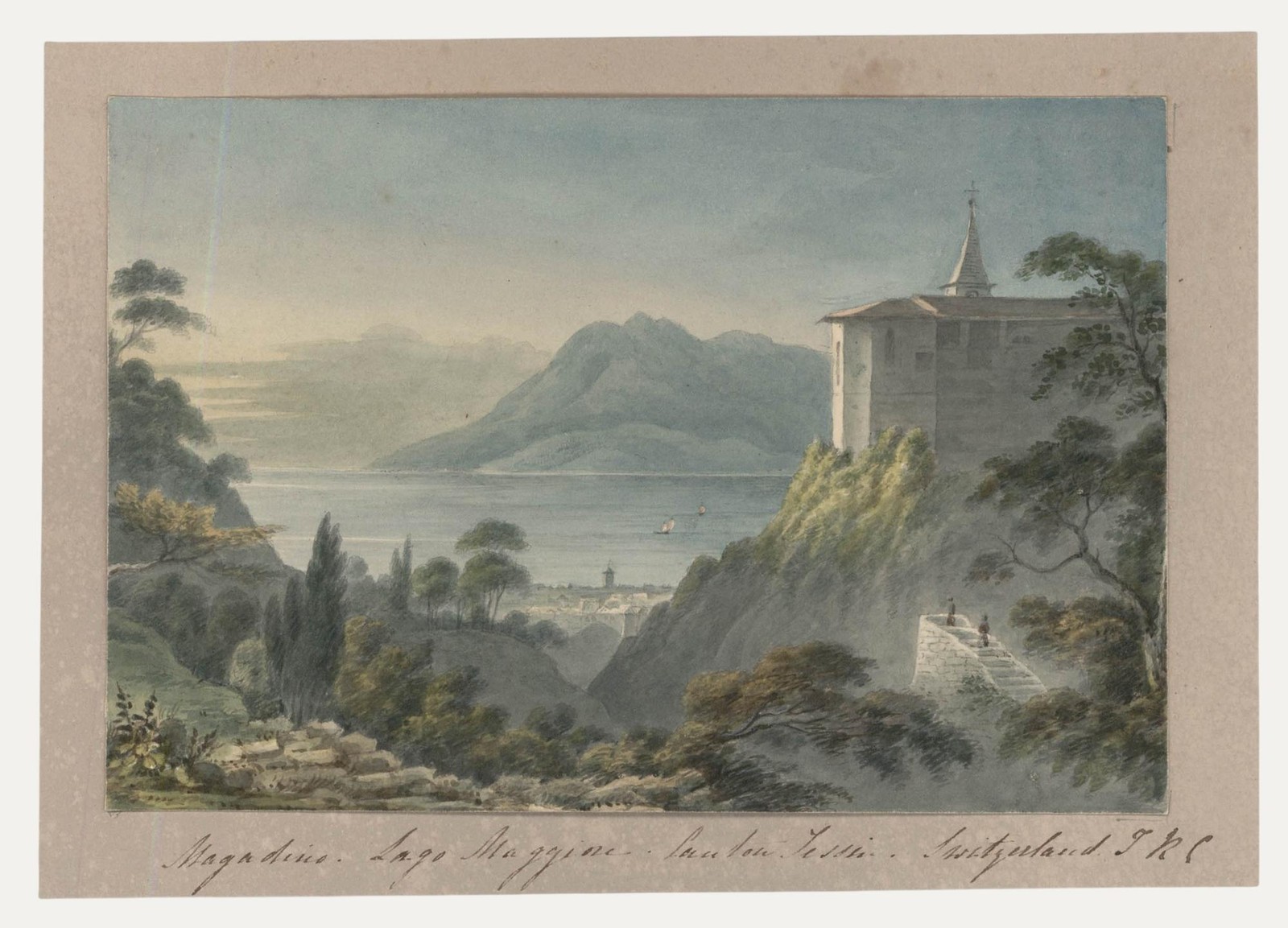 Thomas Remnant Charleton (1756-1849) – Watercolour, View of Magadion