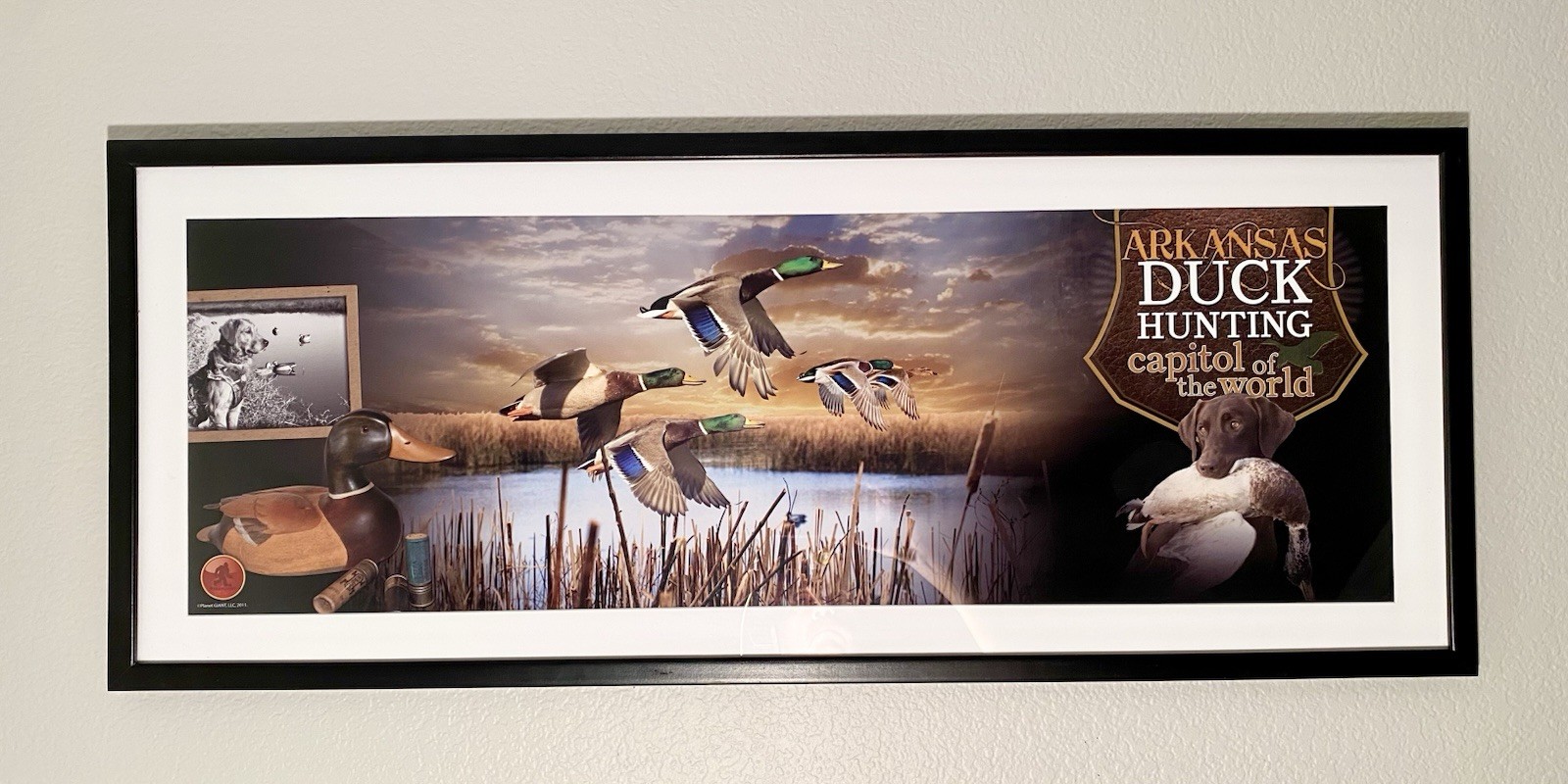 Arkansas Duck Capitol Of The World Painting 40”x16”x 3/4”
