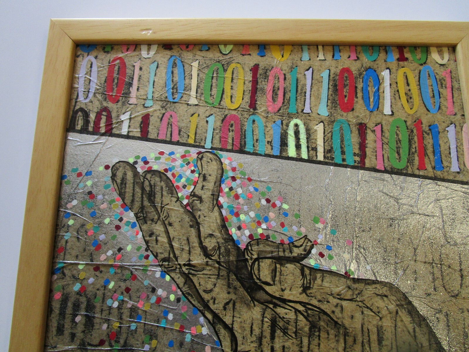 CONTEMPORARY POP SURREAL PAINTING COLORFUL NUMBERS MODERNISM HAND ABSTRACT ART