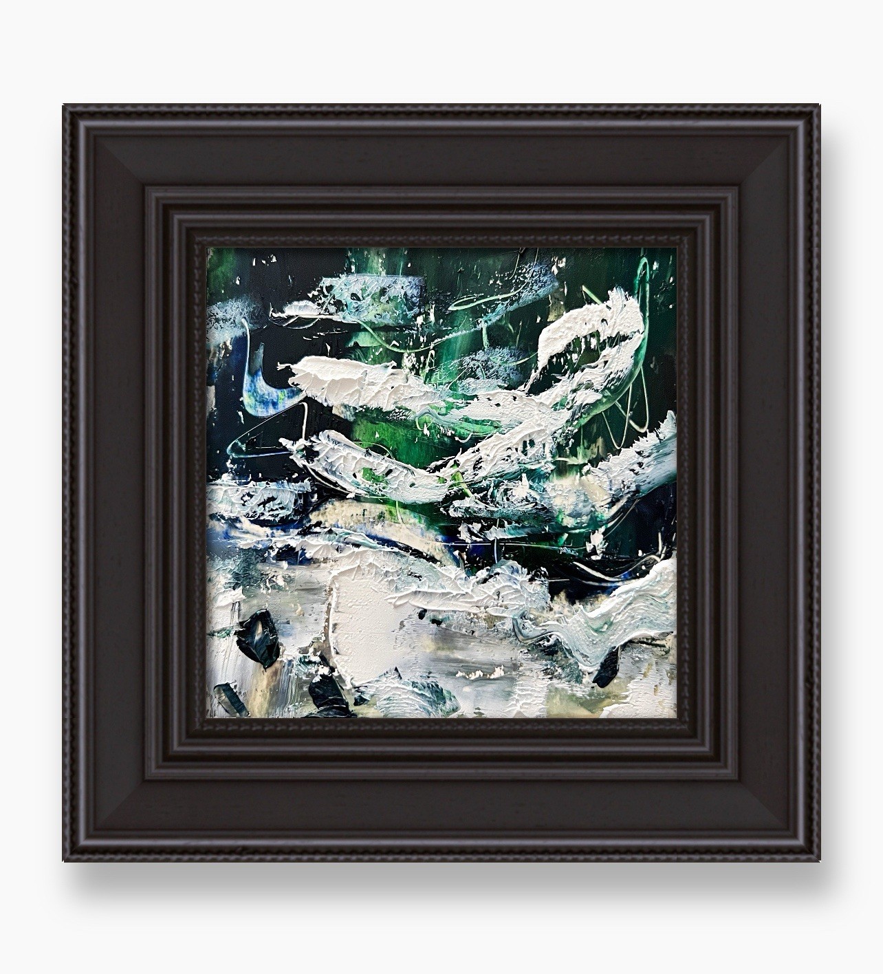 Australia Noosa Surf• Expressionist Coastal Mood Navy Blue Green White Painting