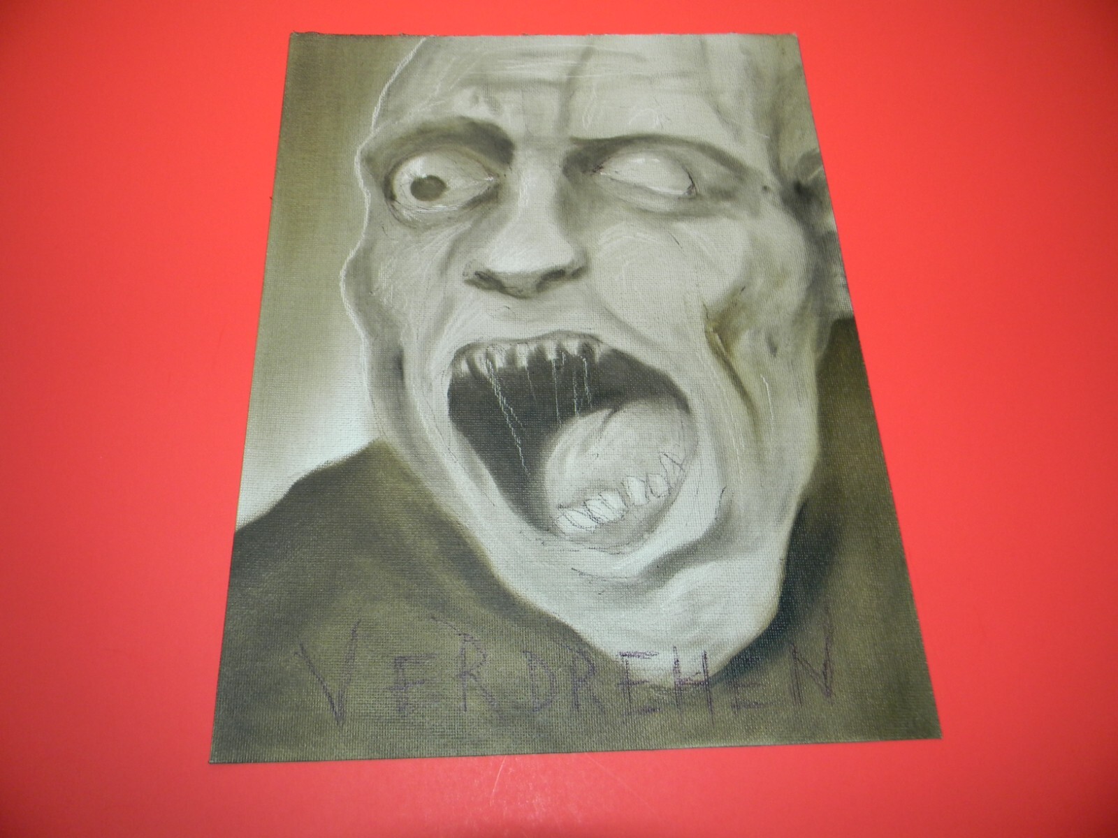ORIGINAL Tormented ALEXANDER Todorov Horror Dark Art PERVERT Painting OOAK