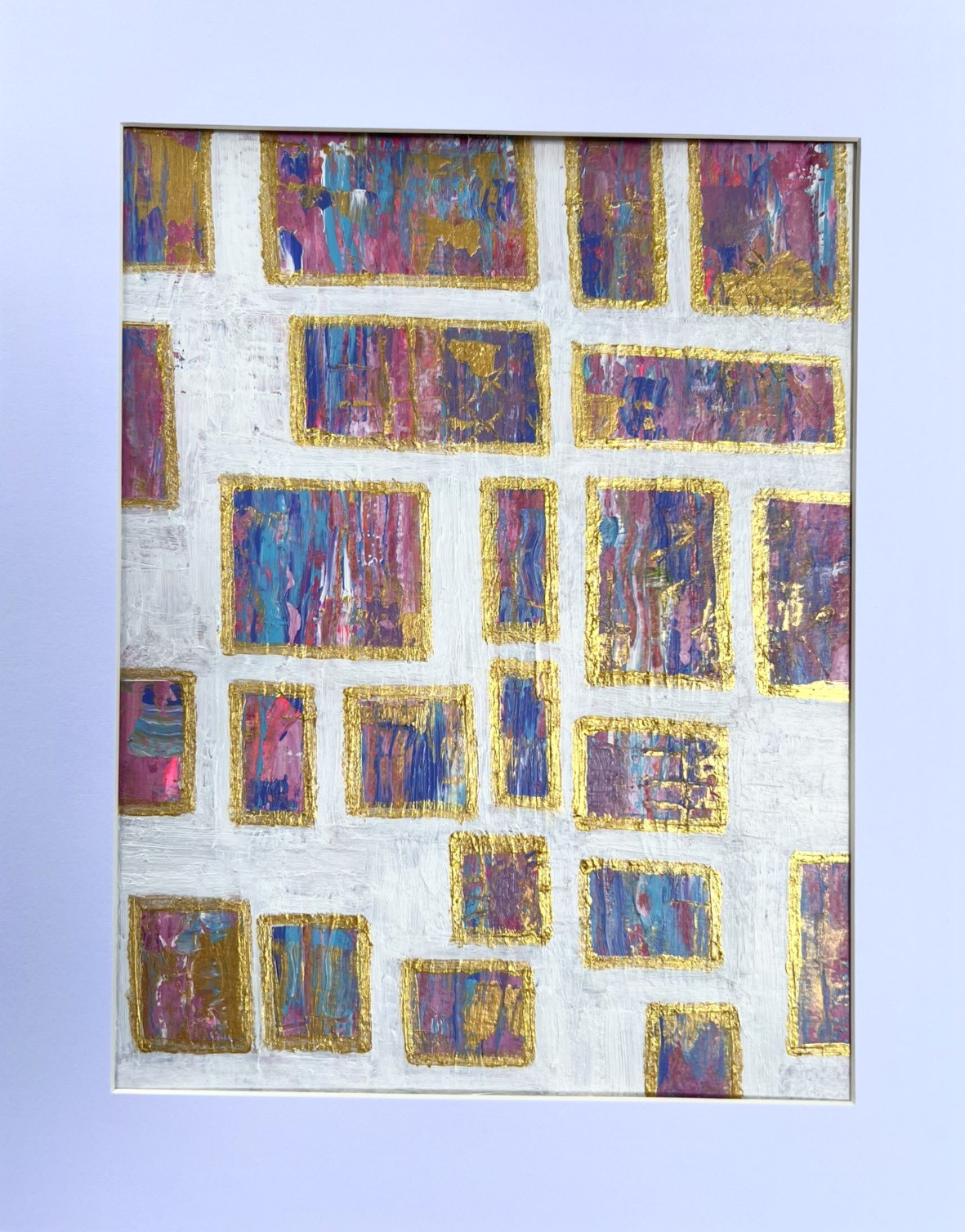 Painting Original Abstract Art Matted 11×14 Modern Acrylic Jimarieart