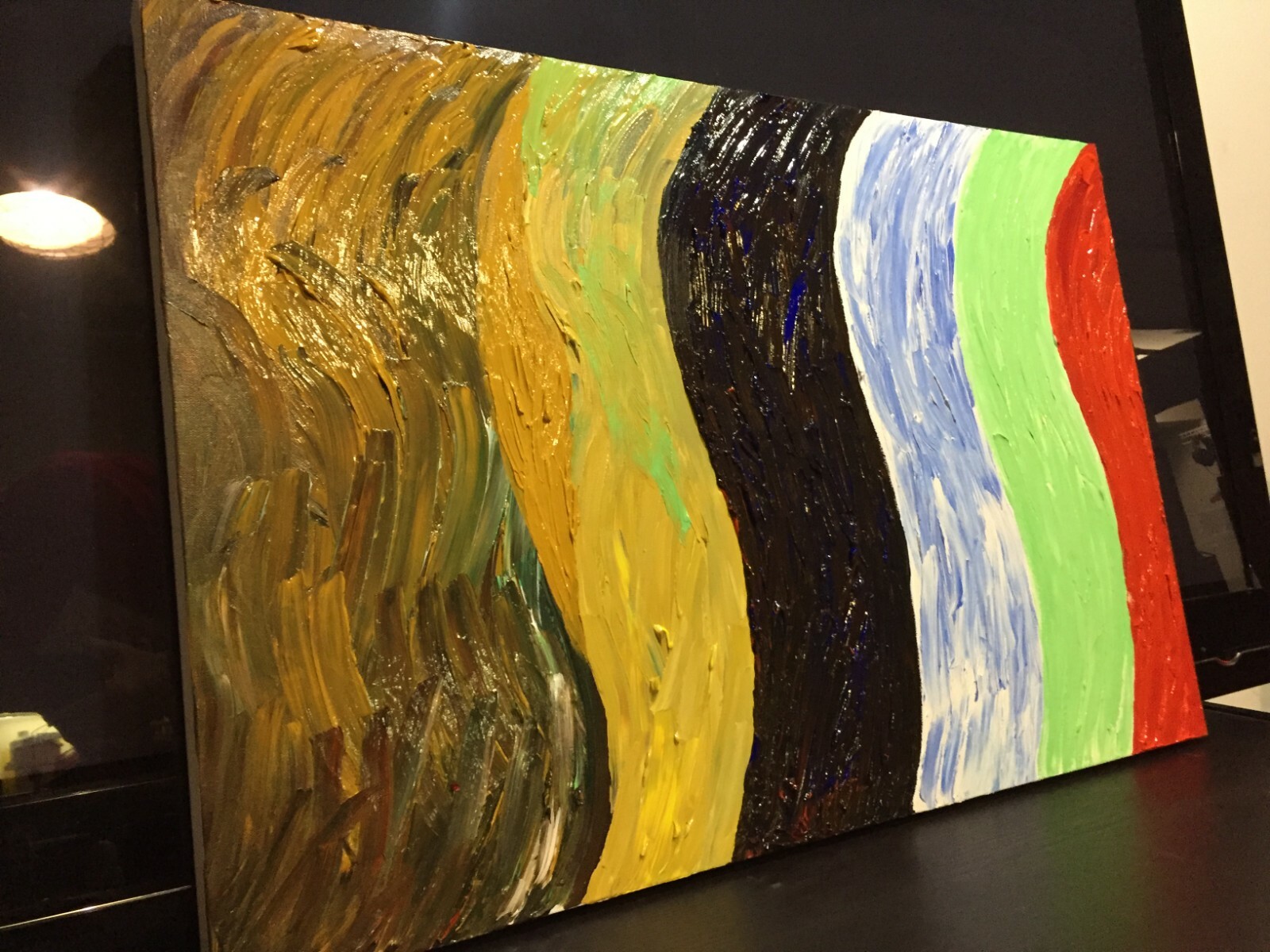 «WAVES» original acrylic painting – 36″ x 24″ – elegant