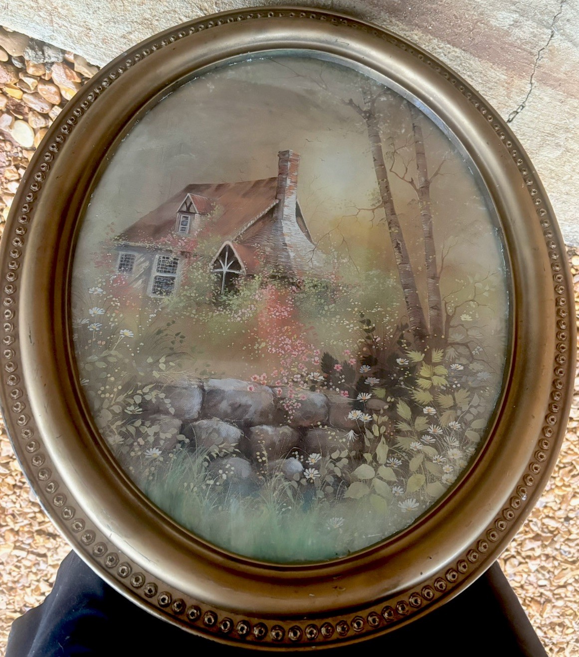 Landscape with Cottage, Oil on Board, Painting · Tonalism 1890-1920