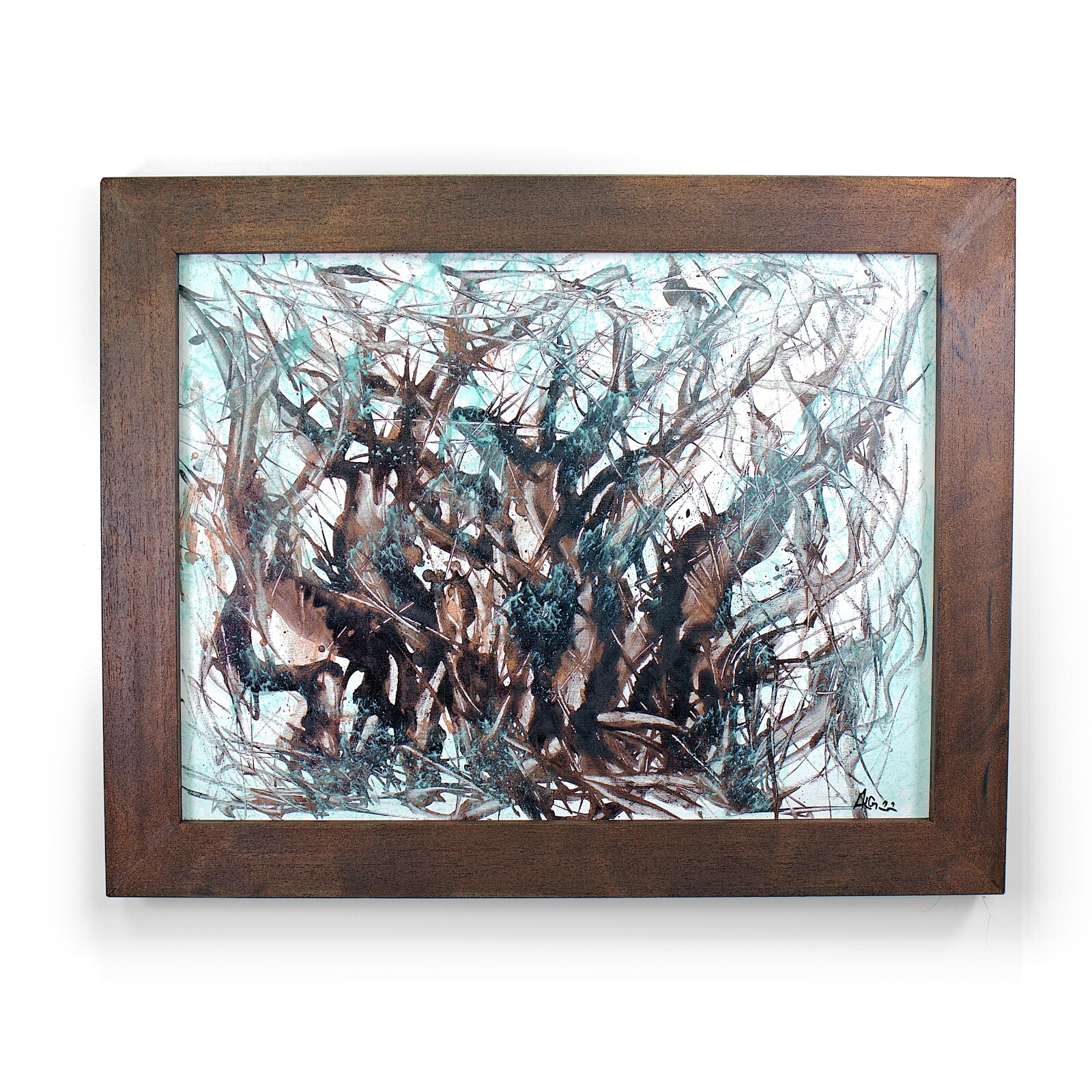 Painting landscape tree group signed unique Prof. em Andreas Loeschner-Gornau