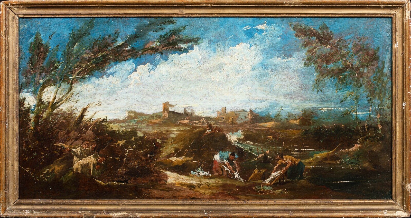 18th Century Italian Old Master River Landscape Francesco GUARDI (1712-1793)