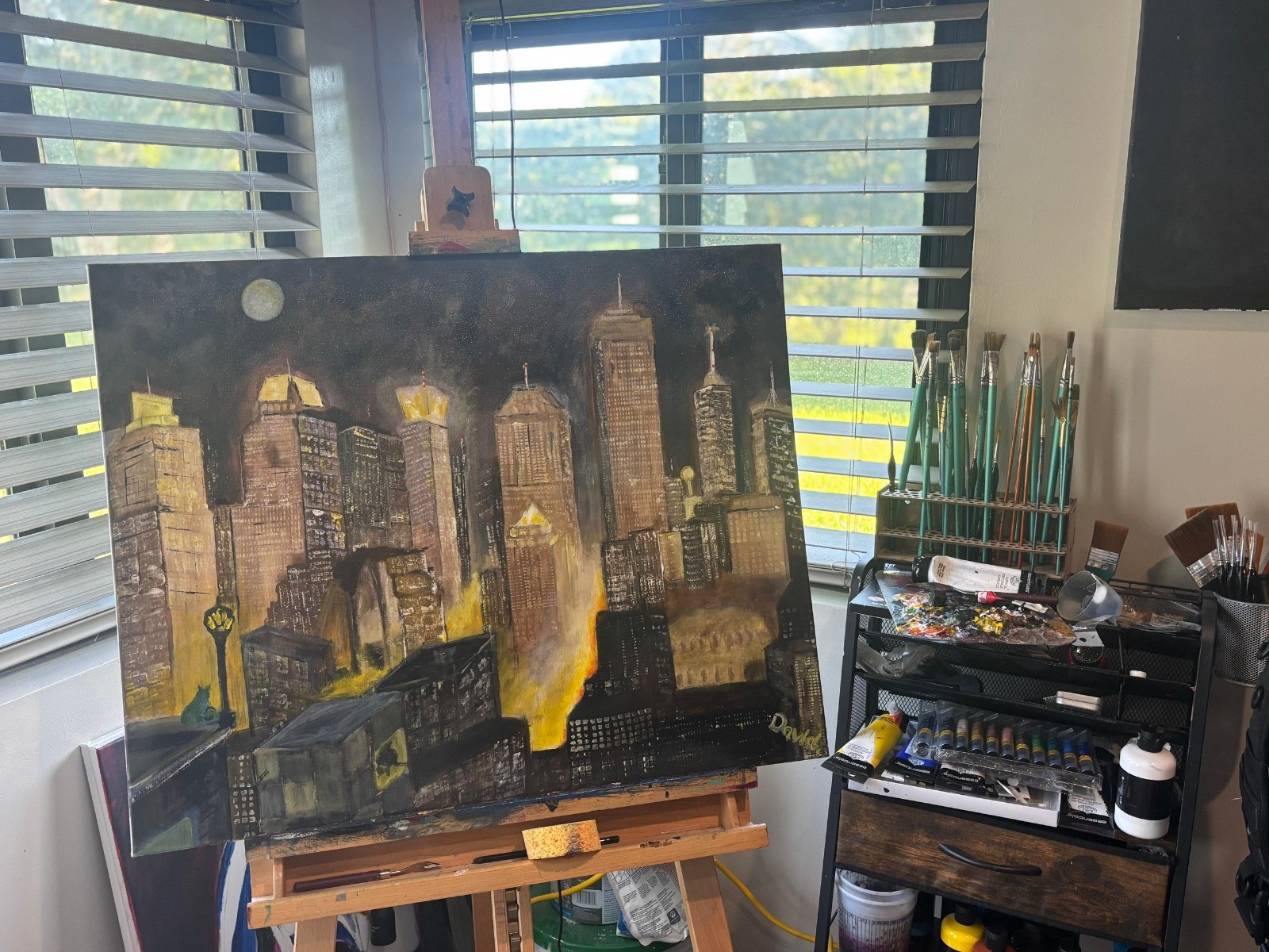 original acrilic signed painting