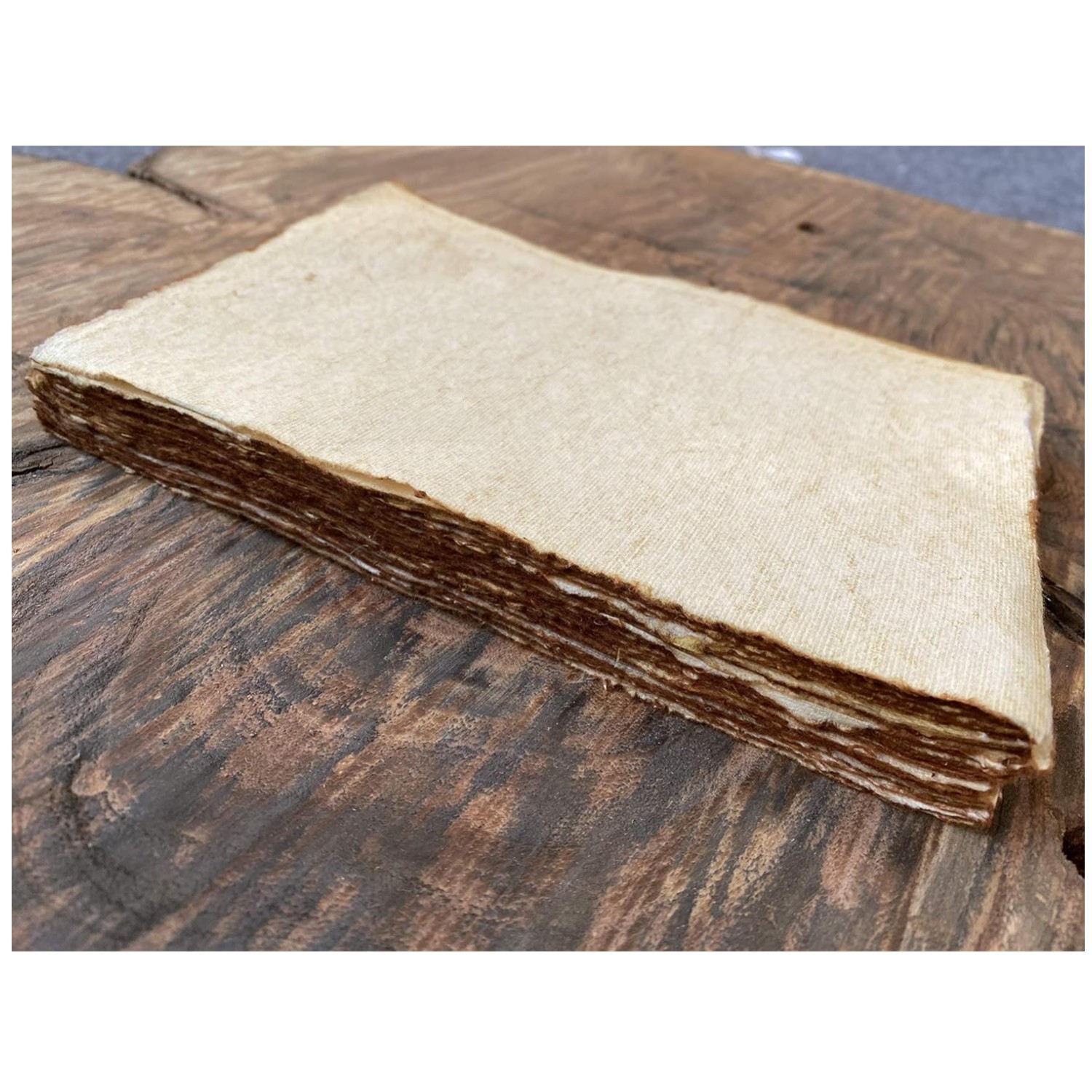 Crafters Dream: Vintage Deckle Edge Blank Paper – 50 Sheets