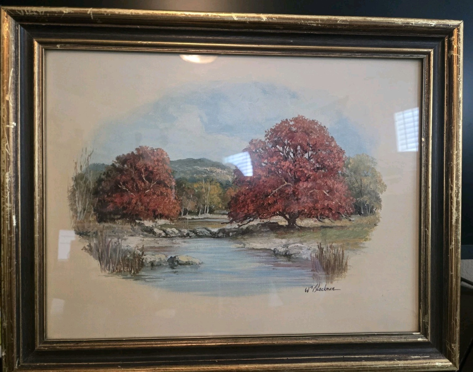 Vintage William Blackman Original Oil Painting Landscape Signed Original Tag