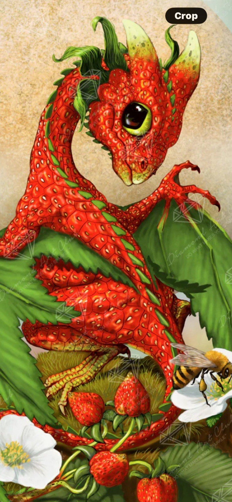 Diamond Art Club: STRAWBERRY DRAGON By: Stanley Morrison New – DISCONTINUED