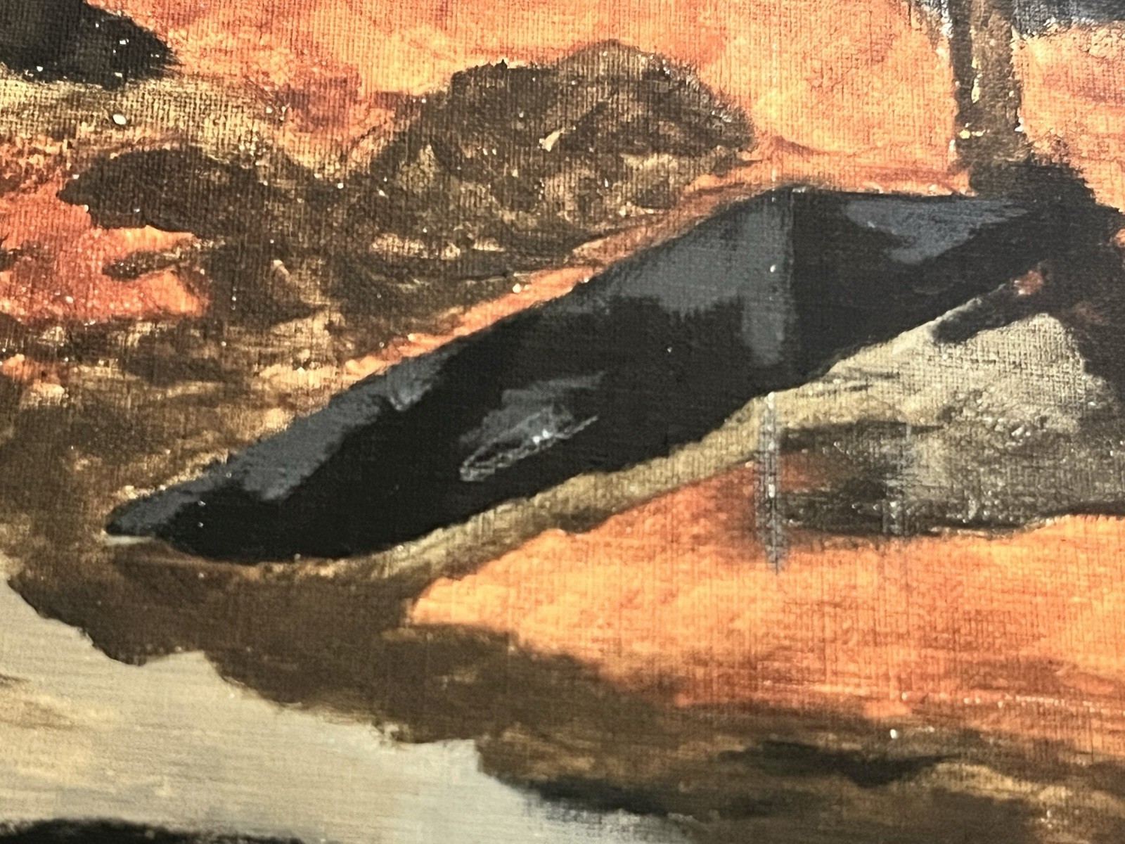 Oil Painting On Canvas Board War Torn 18 X 24 By Jeff Theis