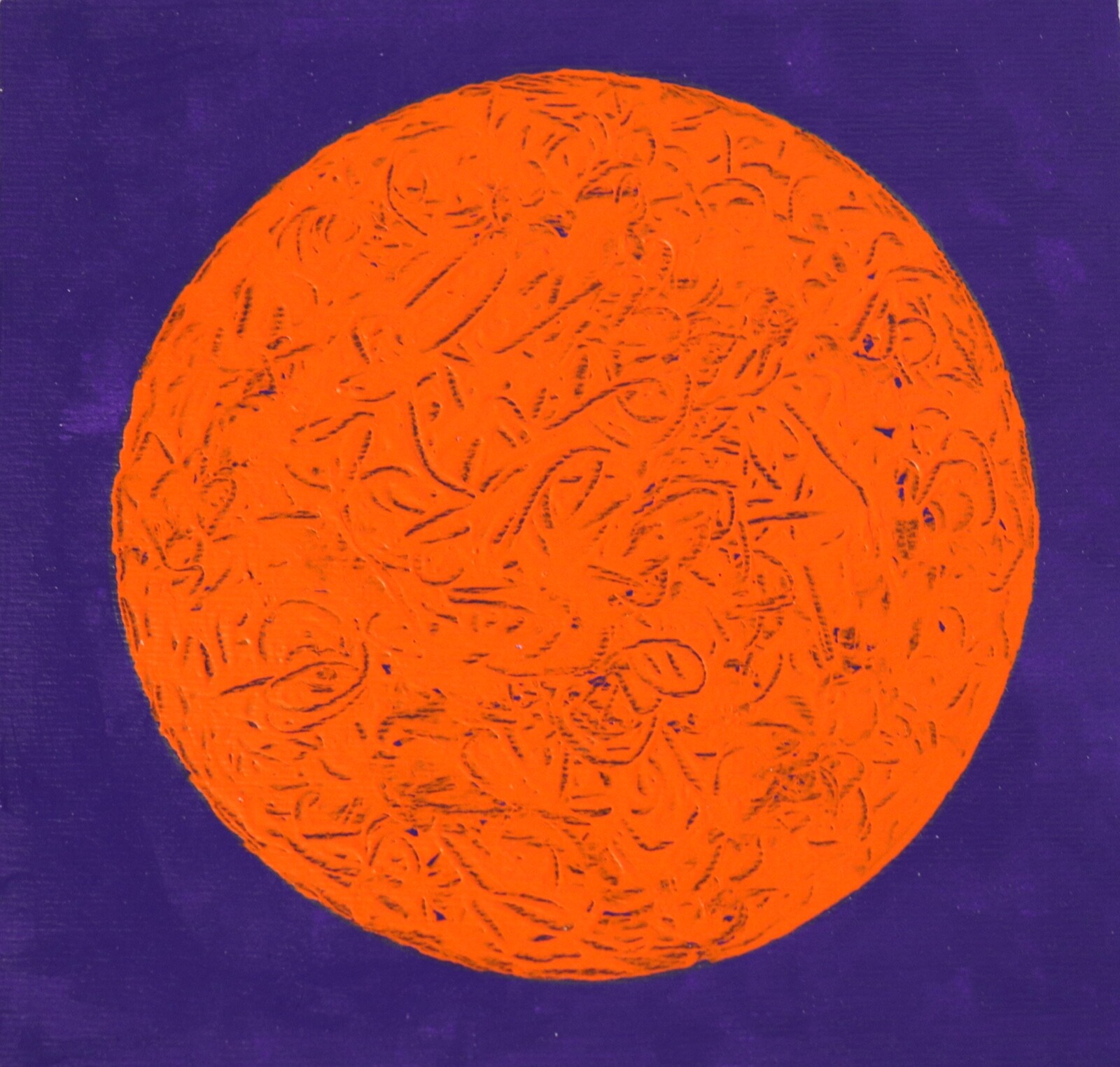 Original CohAn Painting Acrylic on Paper Titled «Sphere #2» Online Art Show Sale
