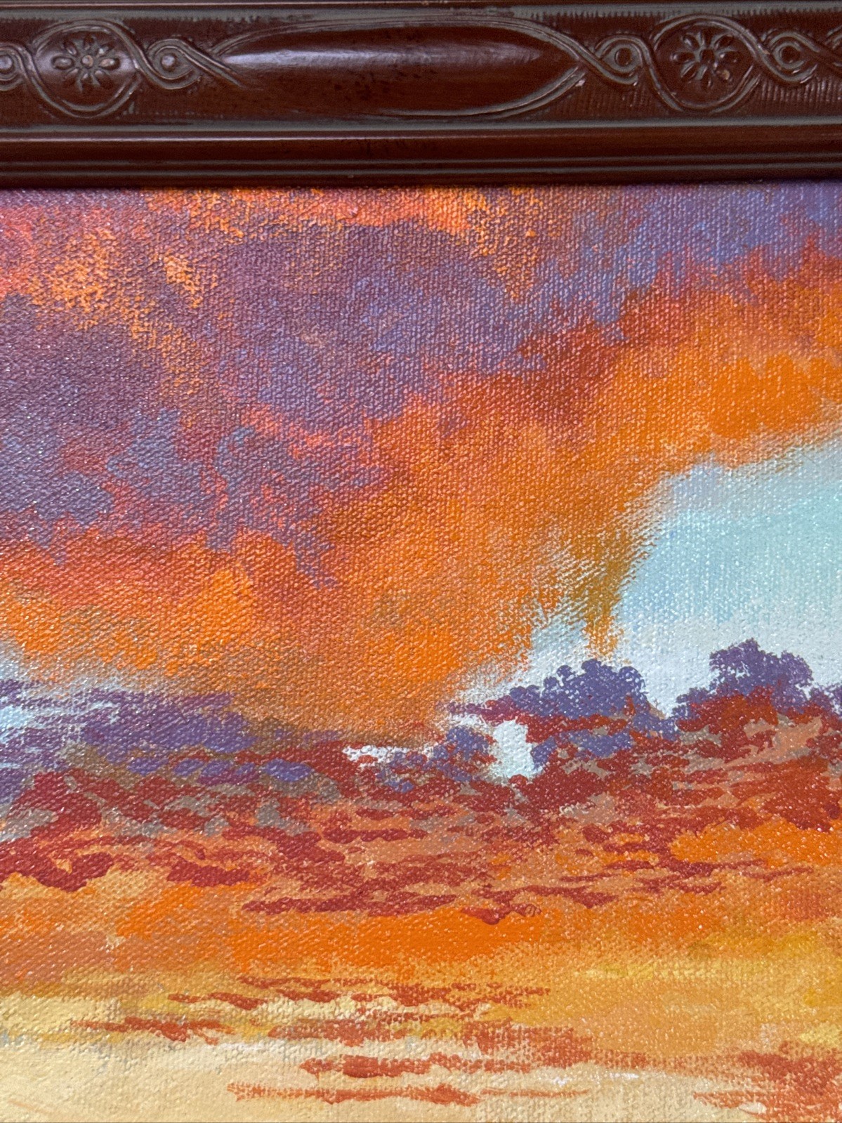 Redwing Nez Painting Sunset Landscape American Native Indian Tribal Listed Small